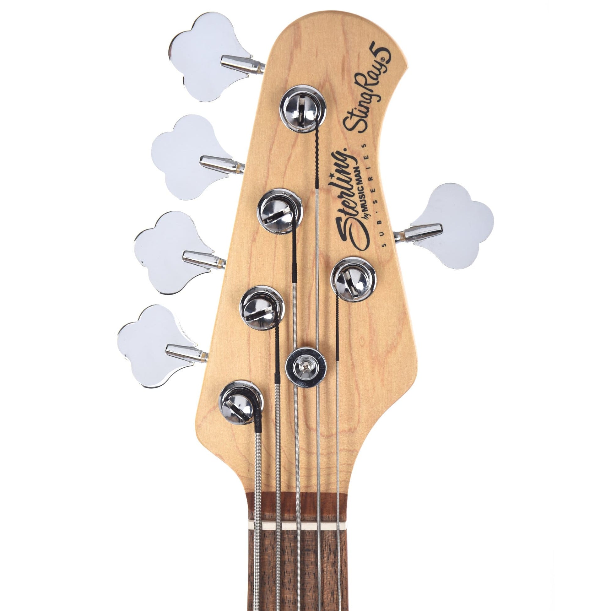 Sterling by Music Man S.U.B. Series StingRay5 5-String Walnut Satin w/Guitar Stand, Tuner and 10' Cable Bundle Bass Guitars / 5-String or More