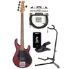 Sterling by Music Man S.U.B. Series StingRay5 5-String Walnut Satin w/Guitar Stand, Tuner and 10' Cable Bundle Bass Guitars / 5-String or More