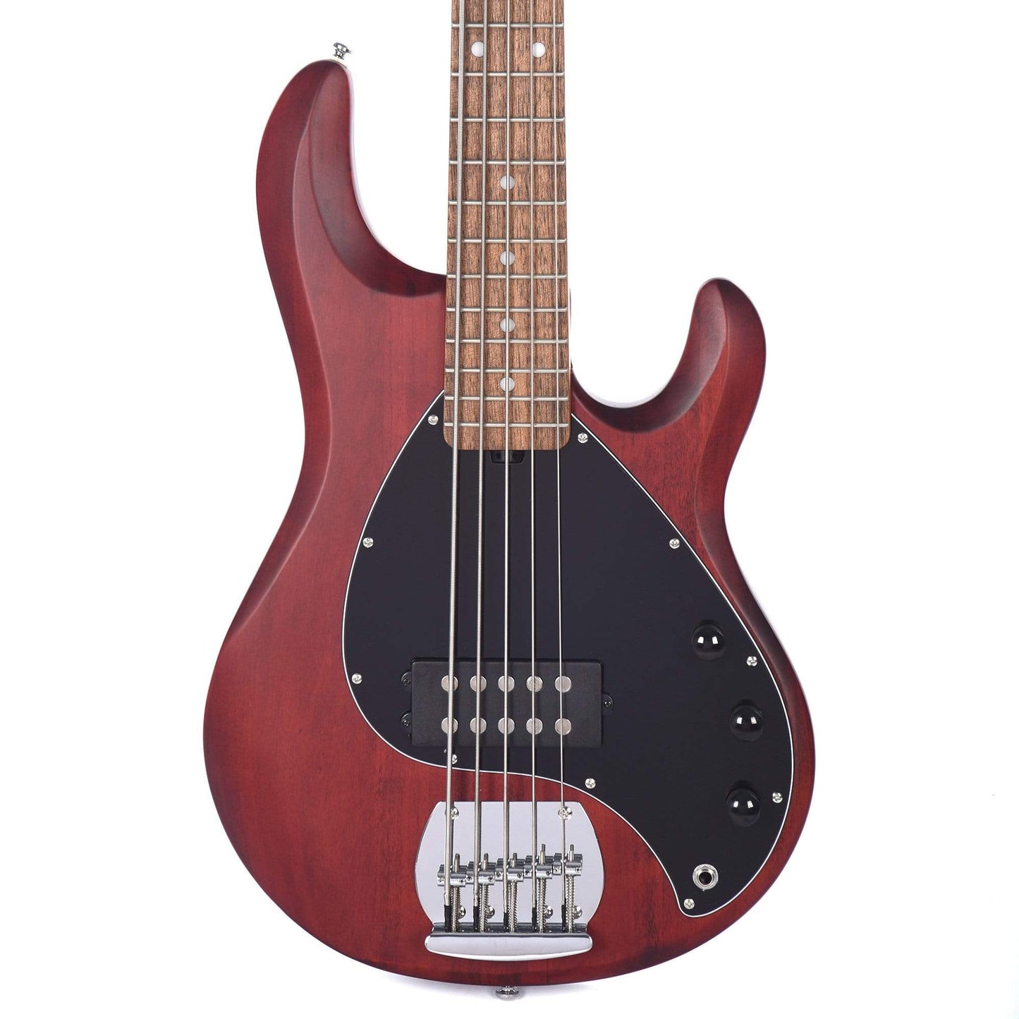 Sterling by Music Man S.U.B. Series StingRay5 5-String Walnut Satin w/Guitar Stand, Tuner and 10' Cable Bundle Bass Guitars / 5-String or More