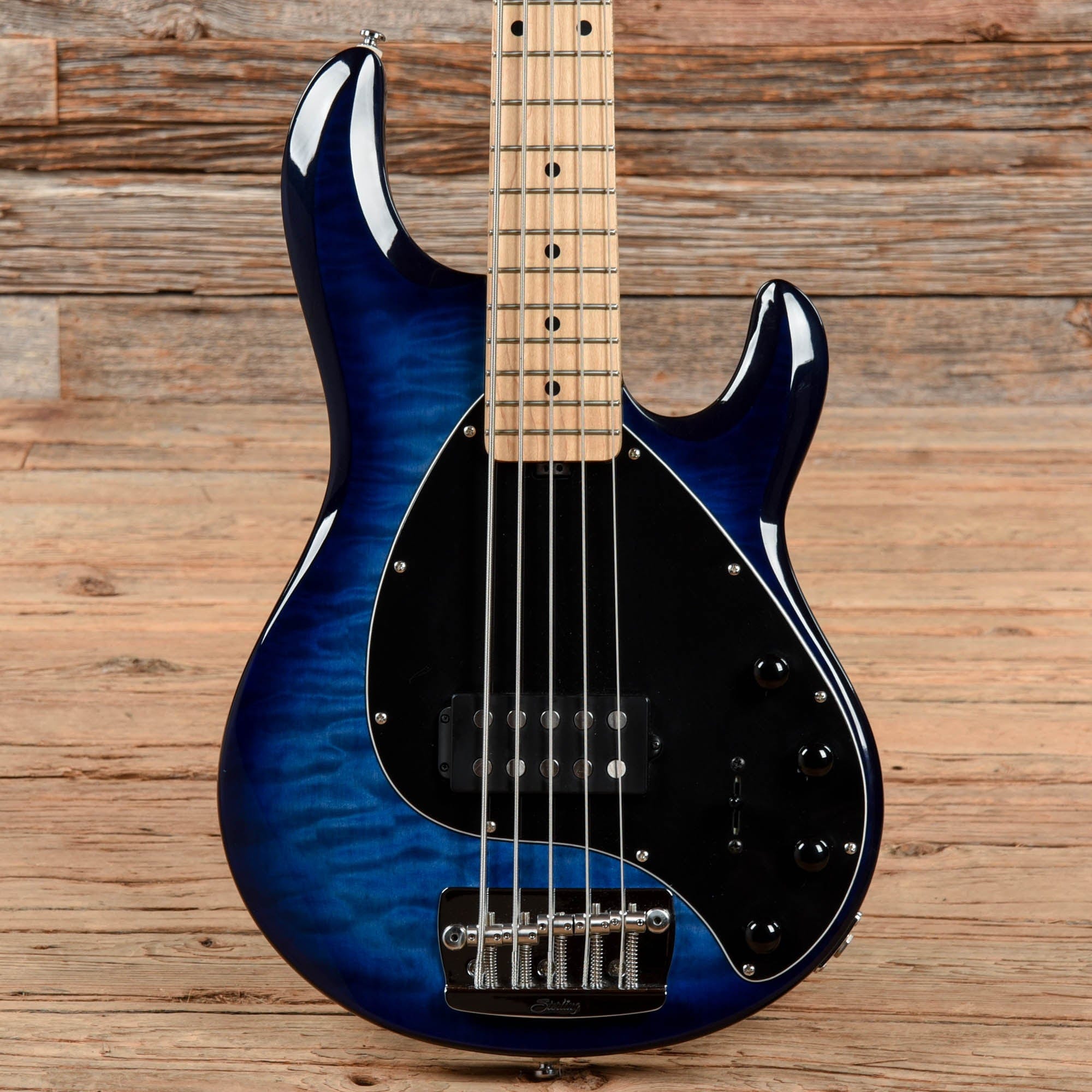 Sterling by Music Man StingRay Ray35QM Blue Burst Bass Guitars / 5-String or More