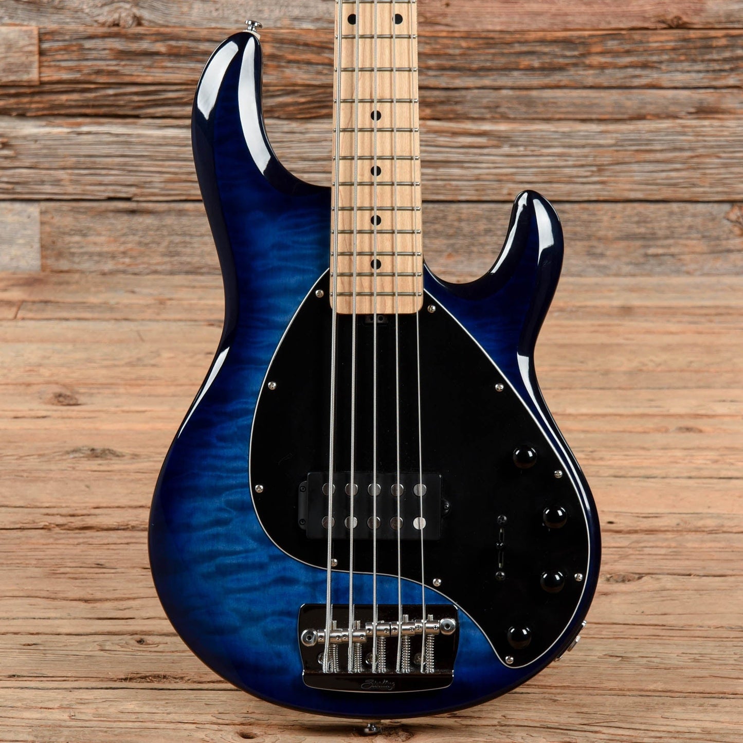 Sterling by Music Man StingRay Ray35QM Blue Burst Bass Guitars / 5-String or More