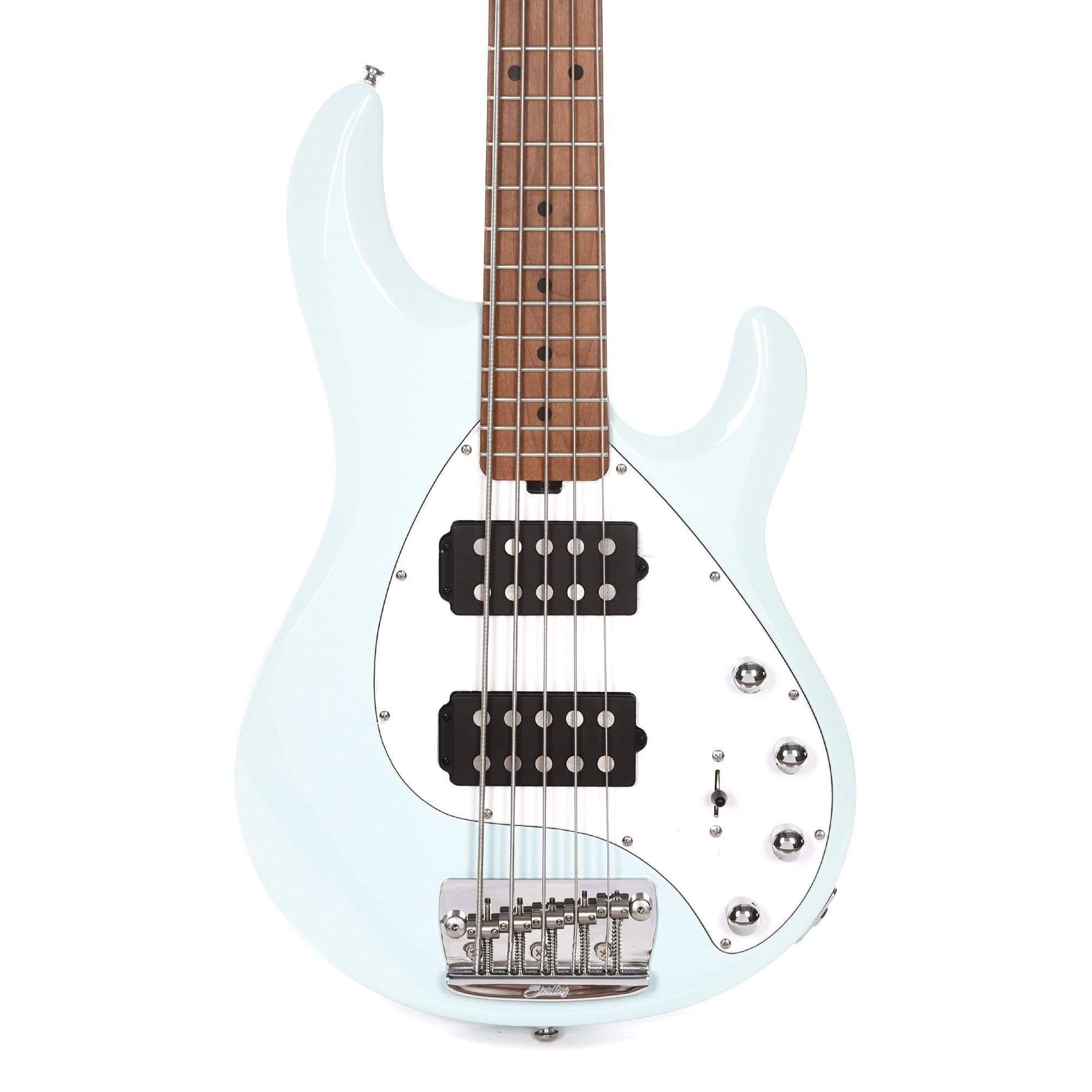 Sterling by Music Man StingRay35 HH 5-String Daphne Blue Bass Guitars / 5-String or More
