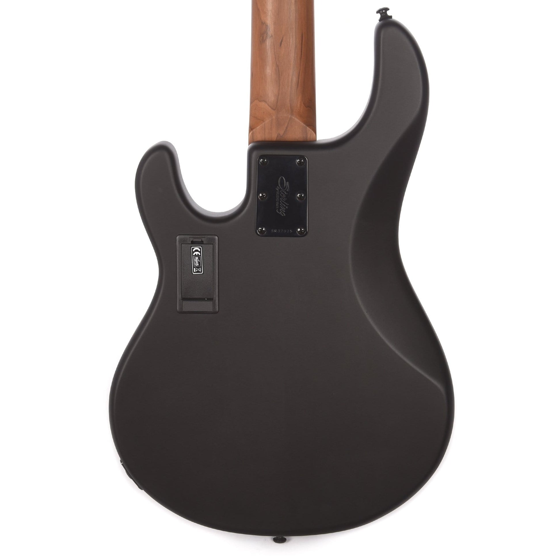 Sterling by Music Man StingRay5 5-String Burl Top Trans Black Satin Bass Guitars / 5-String or More