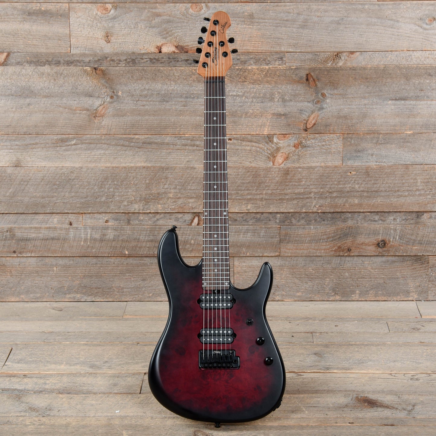 Sterling by Music Man Jason Richardson Cutlass 7-String Dark Scarlet Burst Electric Guitars / Solid Body