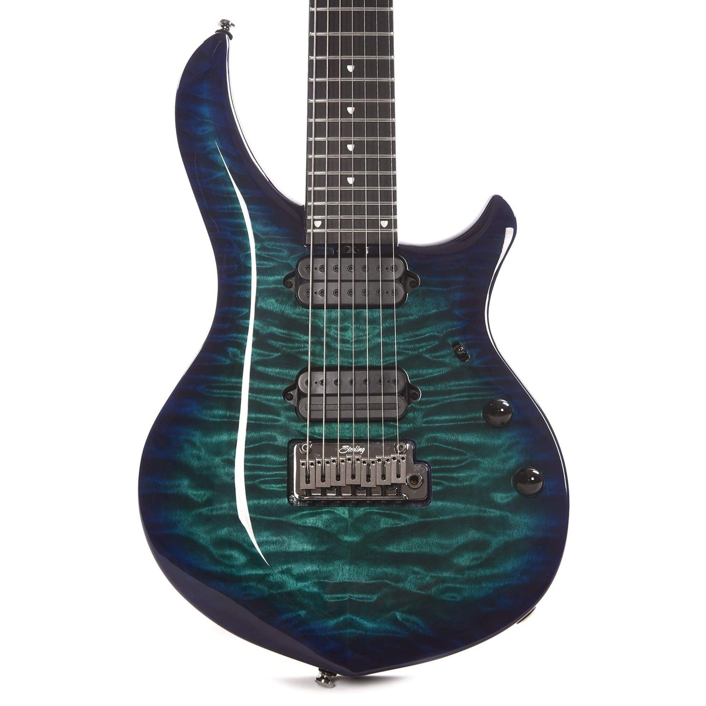 Sterling by Music Man JP Majesty 7 DiMarzio Pickups Cerulean Paradise Electric Guitars / Solid Body