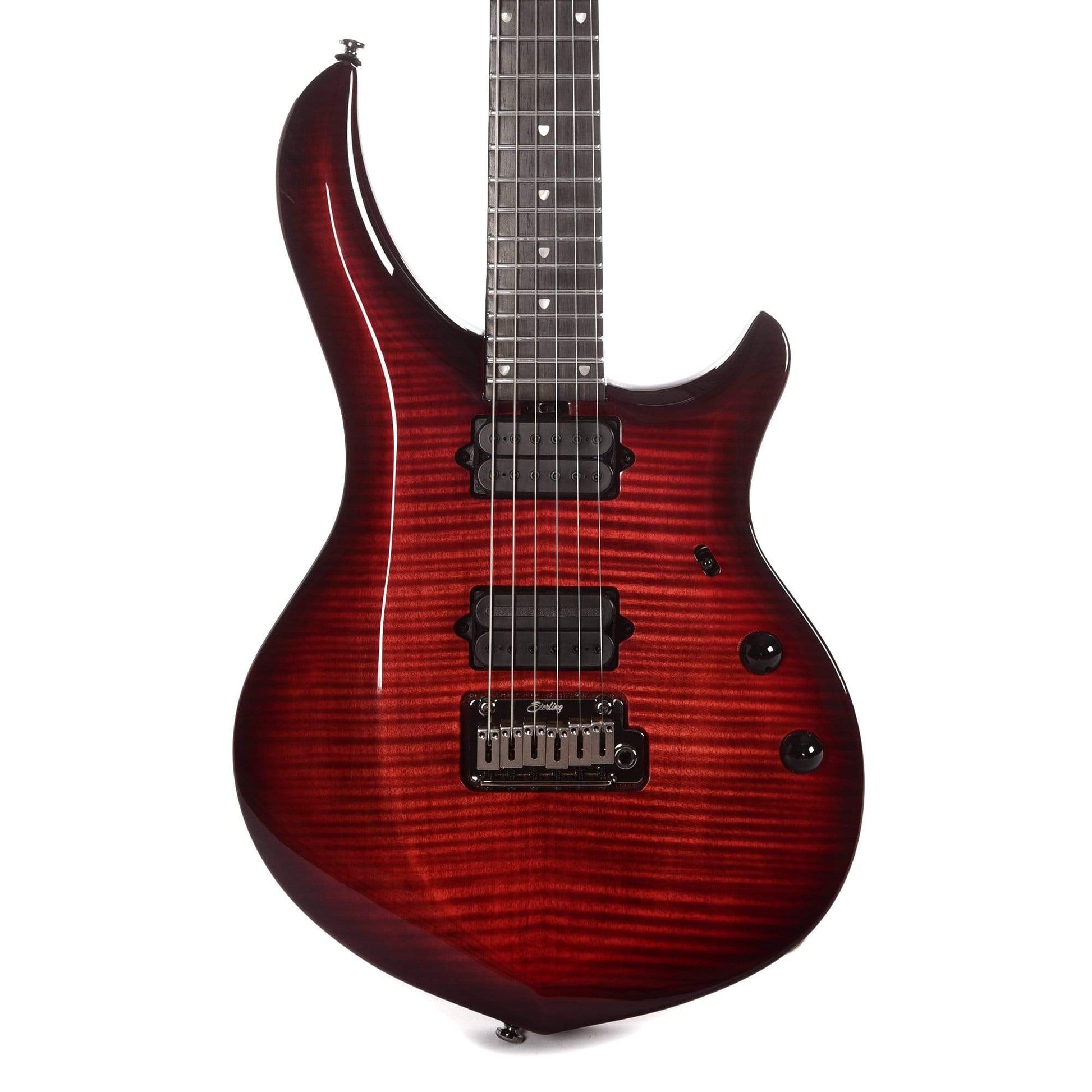 Sterling by Music Man JP Majesty Flame Top Royal Red w/DiMarzio Pickups Electric Guitars / Solid Body
