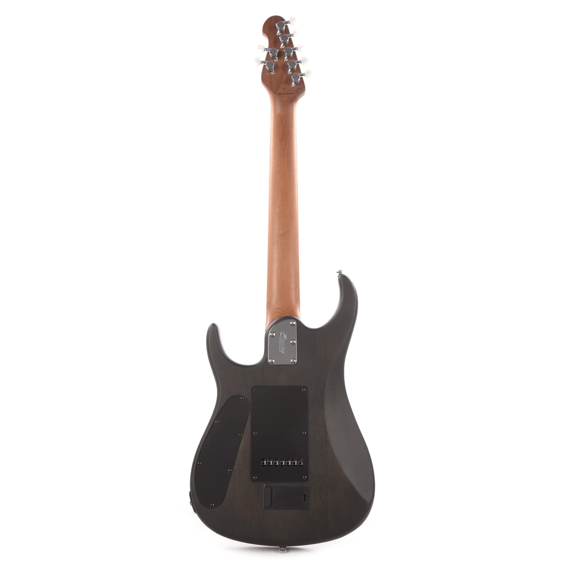 Sterling by Music Man JP15 7 Flame Maple Top Trans Black Satin Electric Guitars / Solid Body