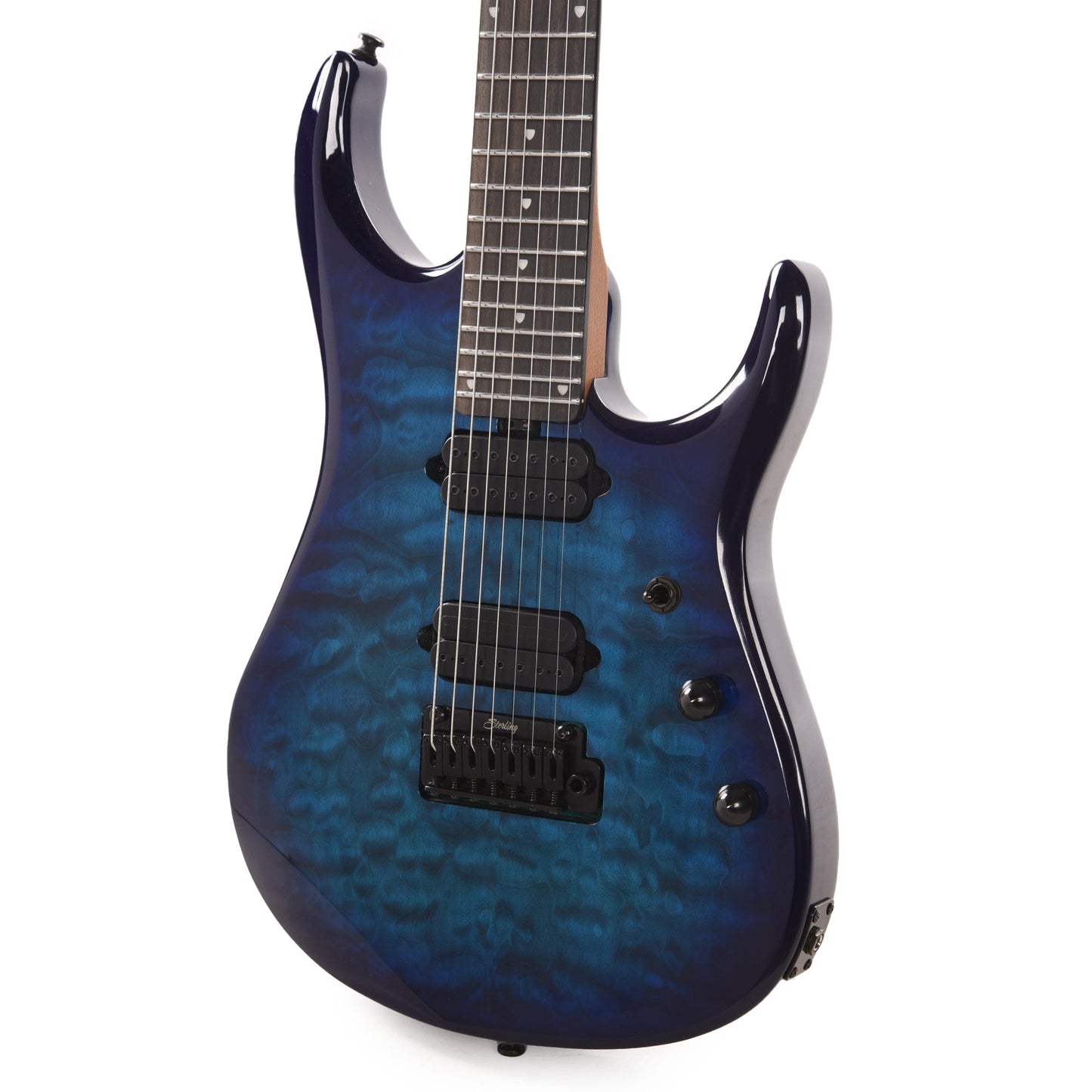 Sterling by Music Man JP157D John Petrucci 7-String Quilted Maple Cerulean Paradise Electric Guitars / Solid Body