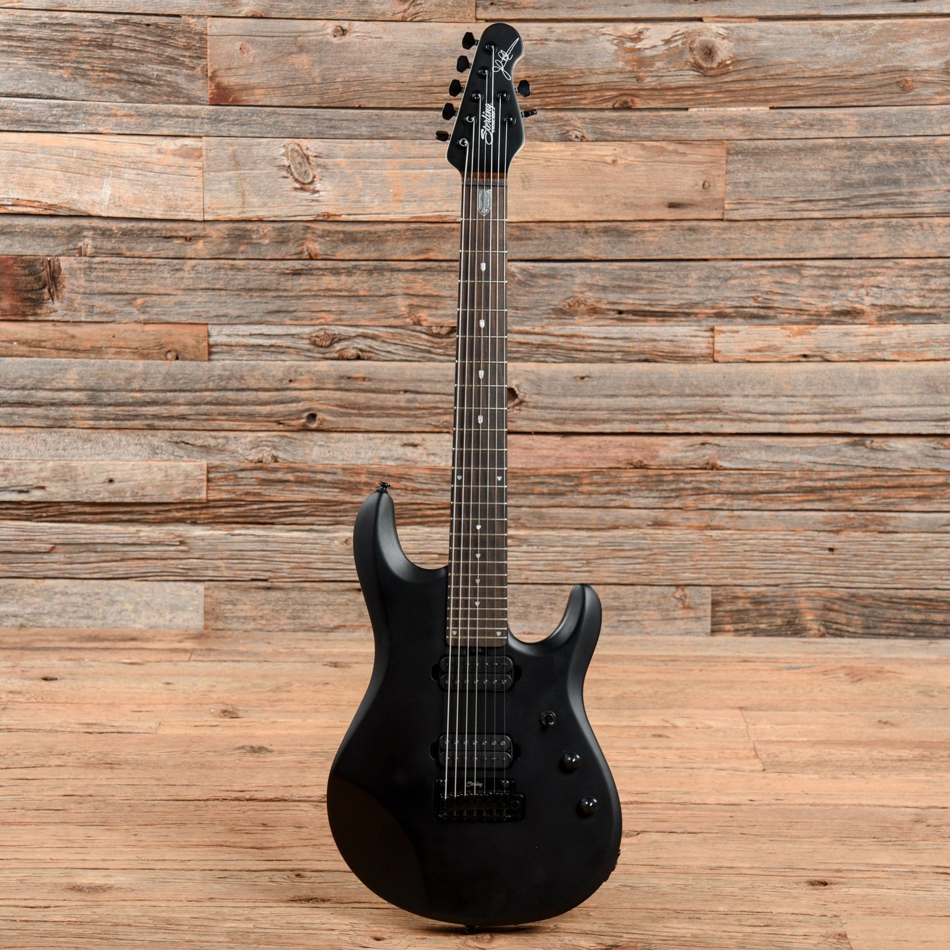 Sterling by Music Man JP70 John Petrucci Signature 7-String Stealth Black Electric Guitars / Solid Body