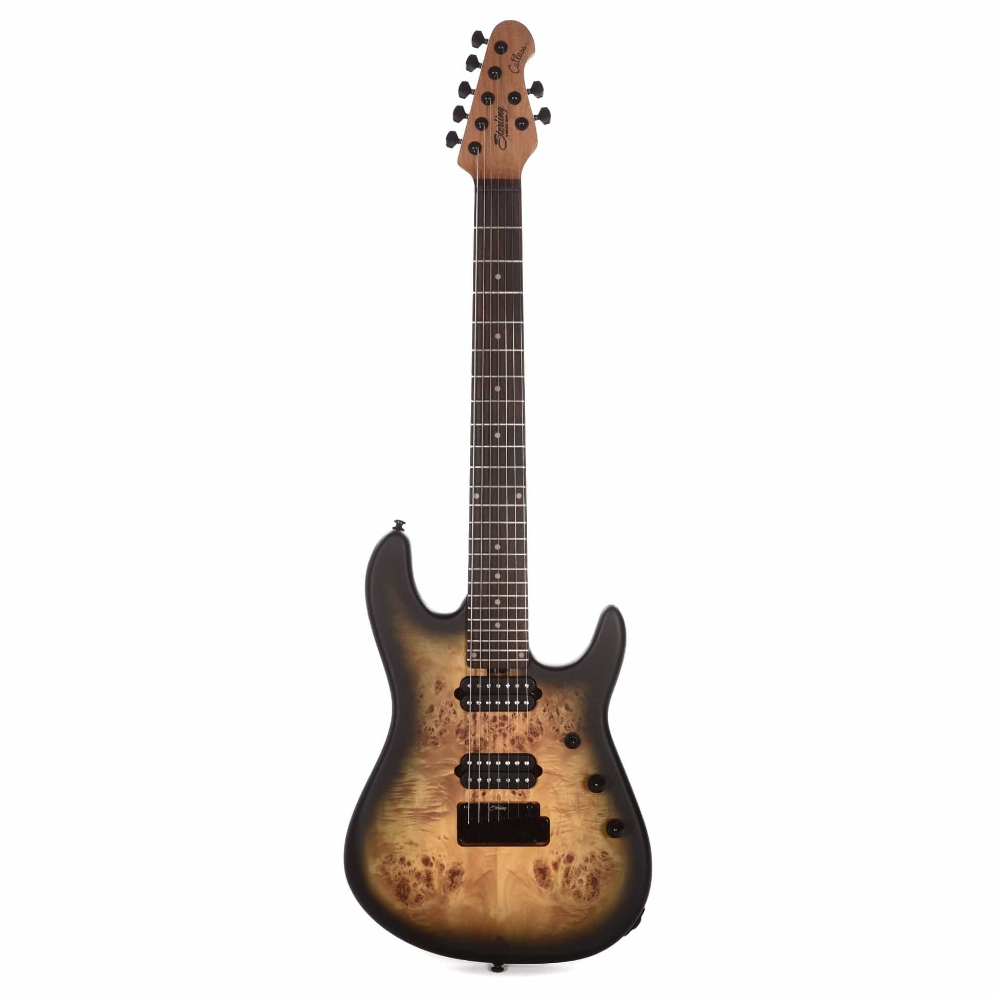 Sterling by Music Man Richardson Cutlass 7-String Natural Poplar Burl Burst Electric Guitars / Solid Body