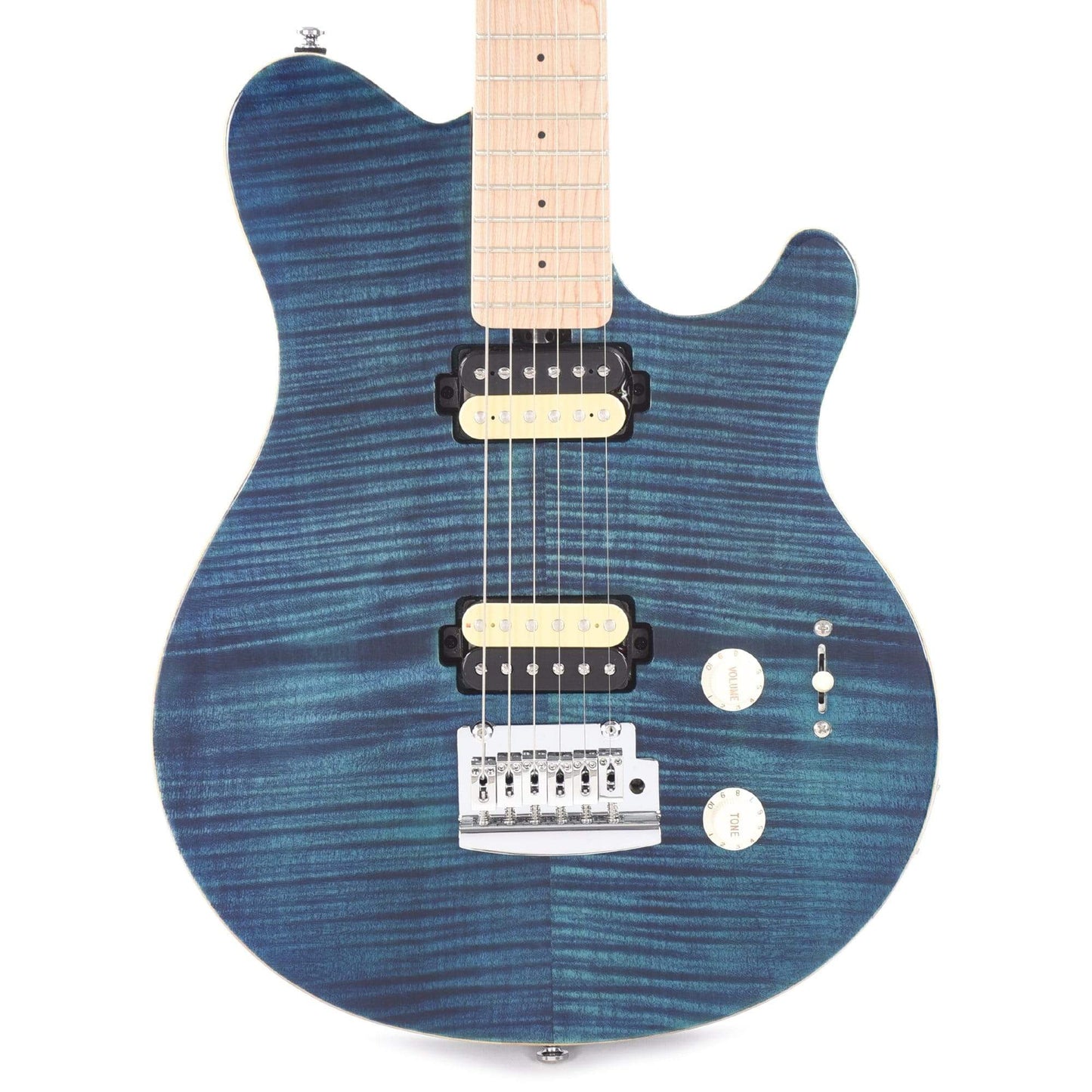 Sterling by Music Man S.U.B. Series Axis Flame Maple Top Neptune Blue Electric Guitars / Solid Body