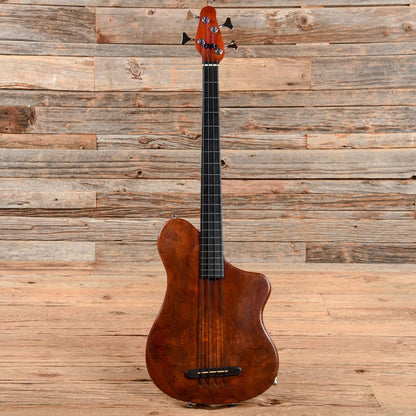 Steve Ezzo Custom Short Scale Fretless Bass Redwood Top Bass Guitars / Short Scale