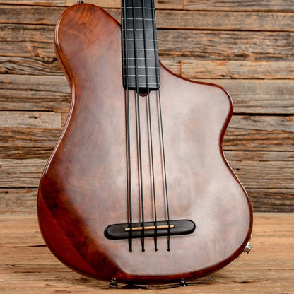 Steve Ezzo Custom Short Scale Fretless Bass Redwood Top Bass Guitars / Short Scale