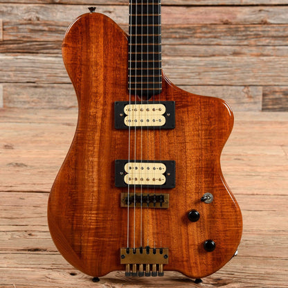 Steve Ezzo Custom Headless 6-String Guitar Koa Electric Guitars / Solid Body