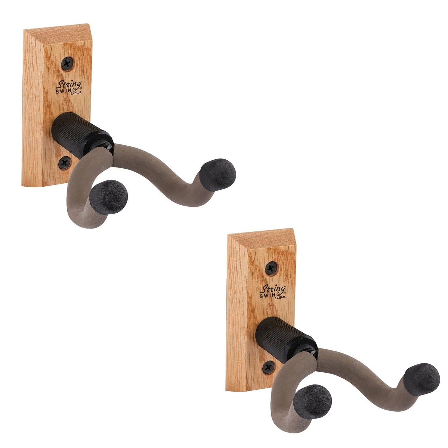 String Swing Hardwood Guitar Hanger - Oak (2 Pack Bundle) Accessories / Stands