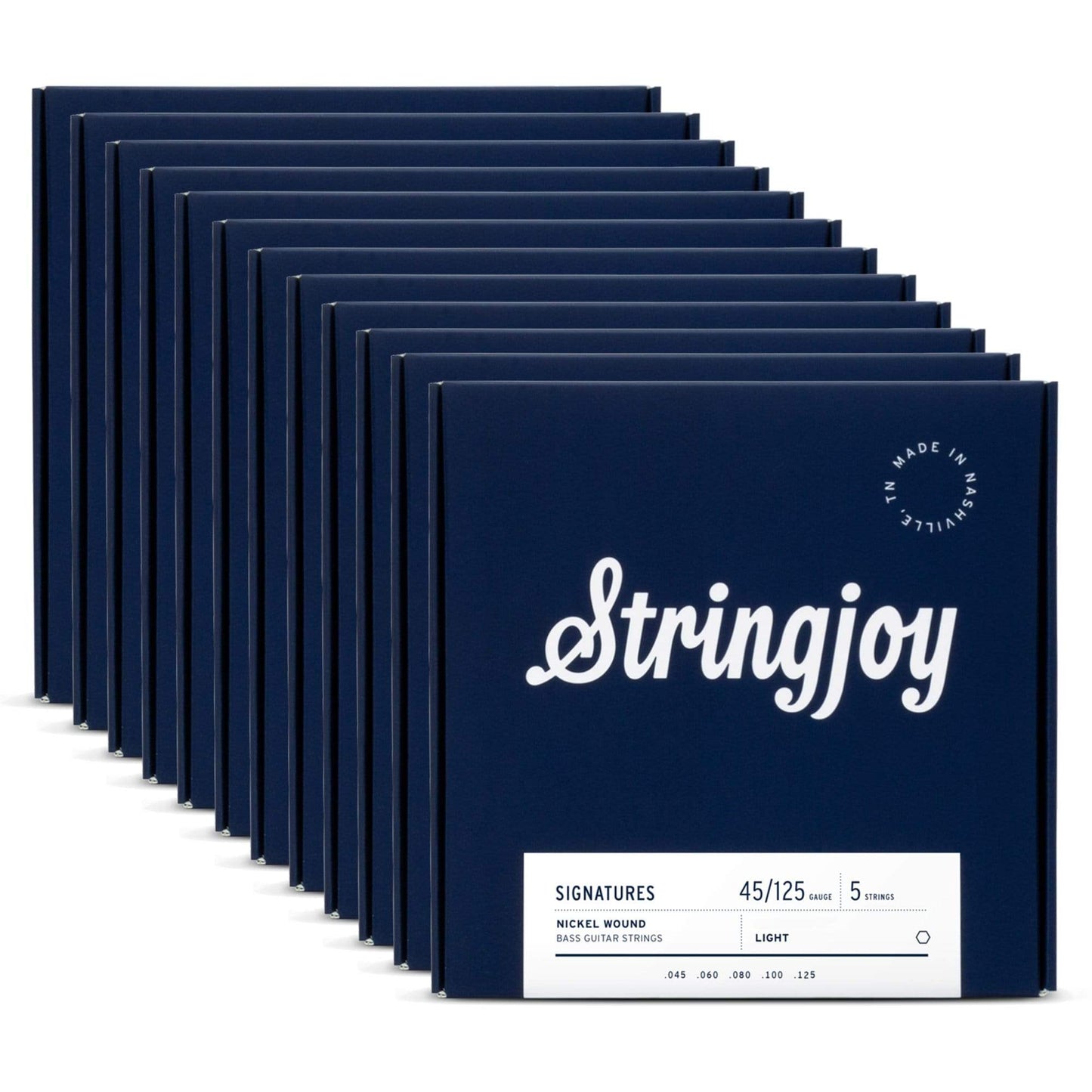 Stringjoy 5-String Electric Bass Light Gauge Long Scale 45-125 12 Pack Bundle Accessories / Strings / Bass Strings
