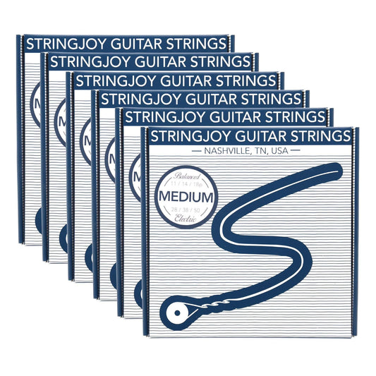 Stringjoy Electric Balanced Medium Gauge 11-50 6 Pack Bundle Accessories / Strings / Guitar Strings