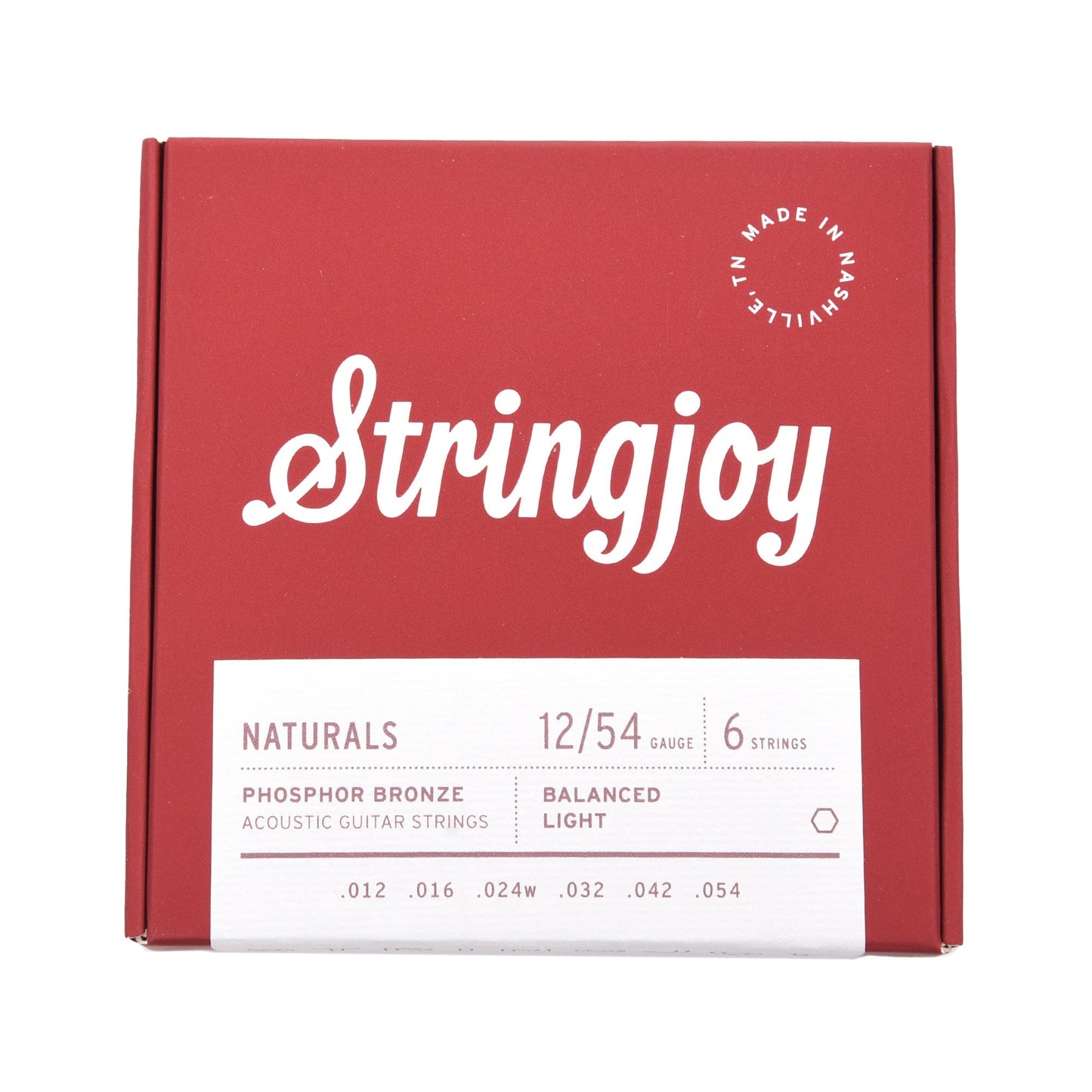 Stringjoy Naturals Light Gauge 12-54 Phosphor Bronze Acoustic Guitar Strings Accessories / Strings / Guitar Strings