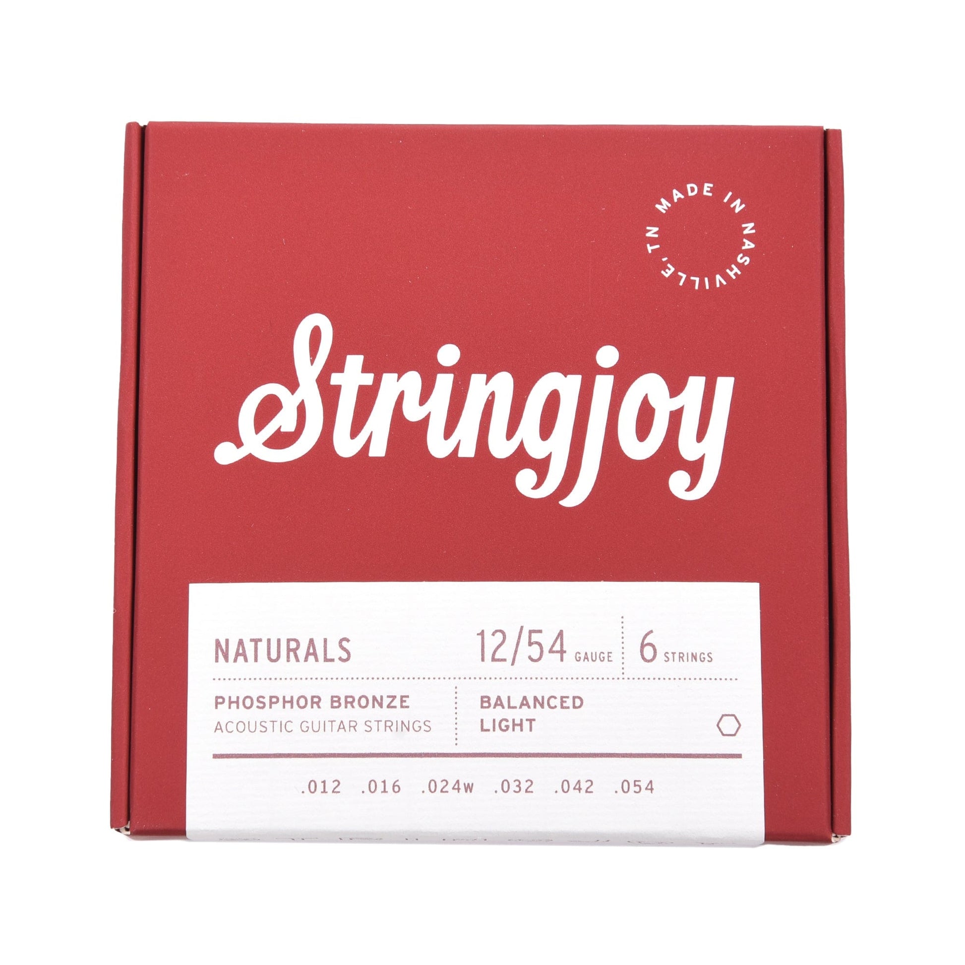 Stringjoy Naturals Light Gauge 12-54 Phosphor Bronze Acoustic Guitar Strings Accessories / Strings / Guitar Strings
