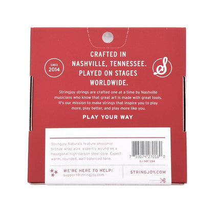 Stringjoy Naturals Light Gauge 12-54 Phosphor Bronze Acoustic Guitar Strings Accessories / Strings / Guitar Strings