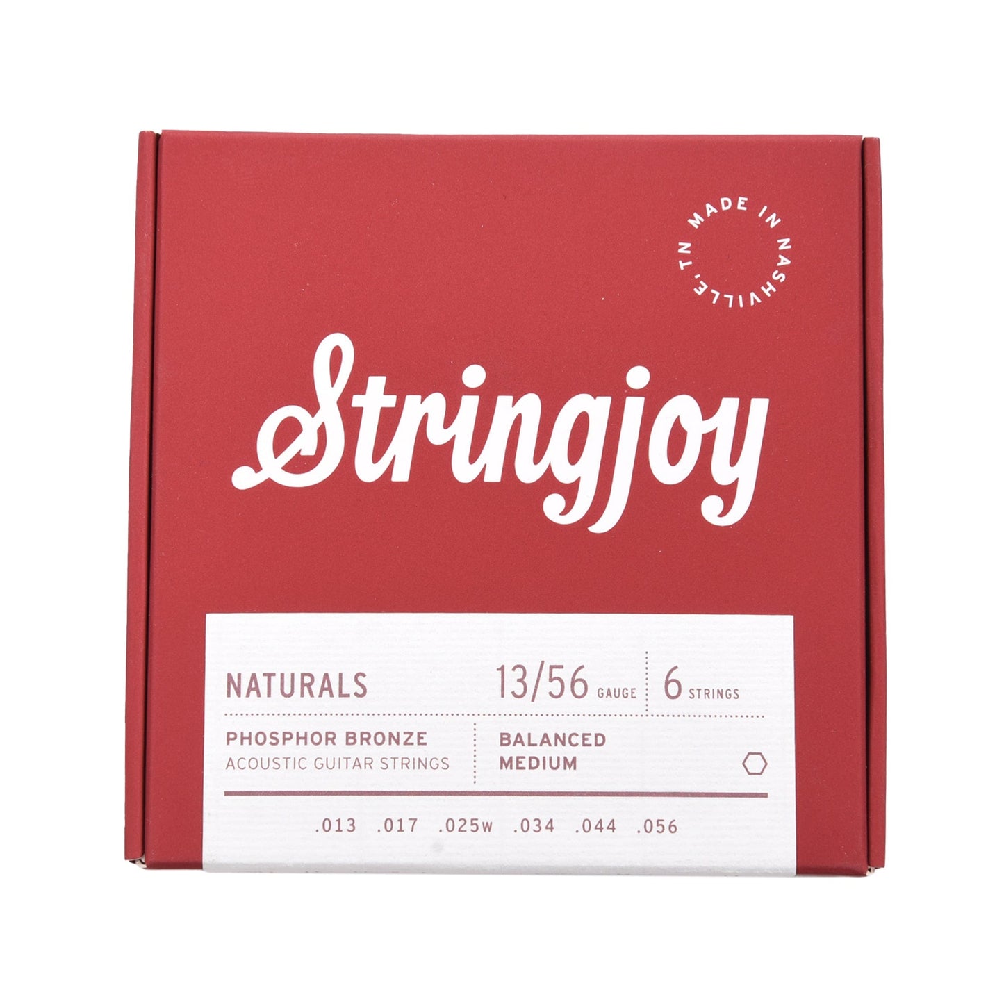 Stringjoy Naturals Medium Gauge 13-56 Phosphor Bronze Acoustic Guitar Strings Accessories / Strings / Guitar Strings