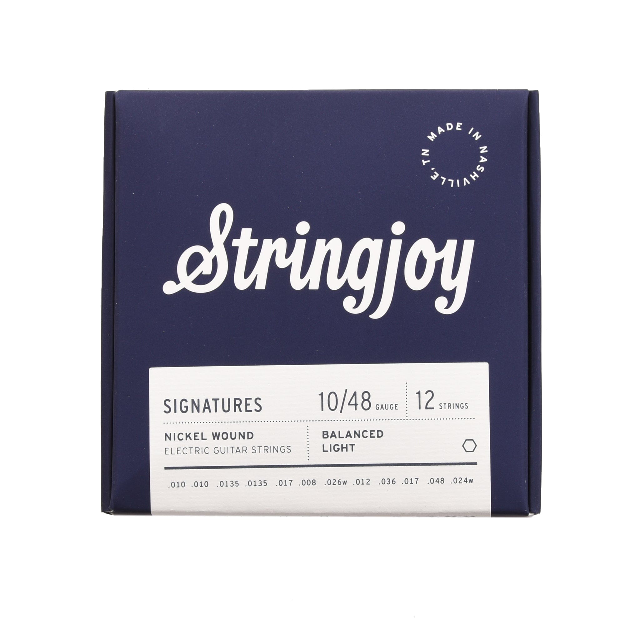 Stringjoy Signatures 12-String Balanced Light Gauge 10-48 Nickel Wound Electric Guitar Strings Accessories / Strings / Guitar Strings