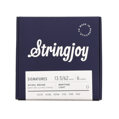 Stringjoy Signatures Baritone Balanced Light Gauge 13.5-62 Nickel Wound Electric Guitar Strings Accessories / Strings / Guitar Strings
