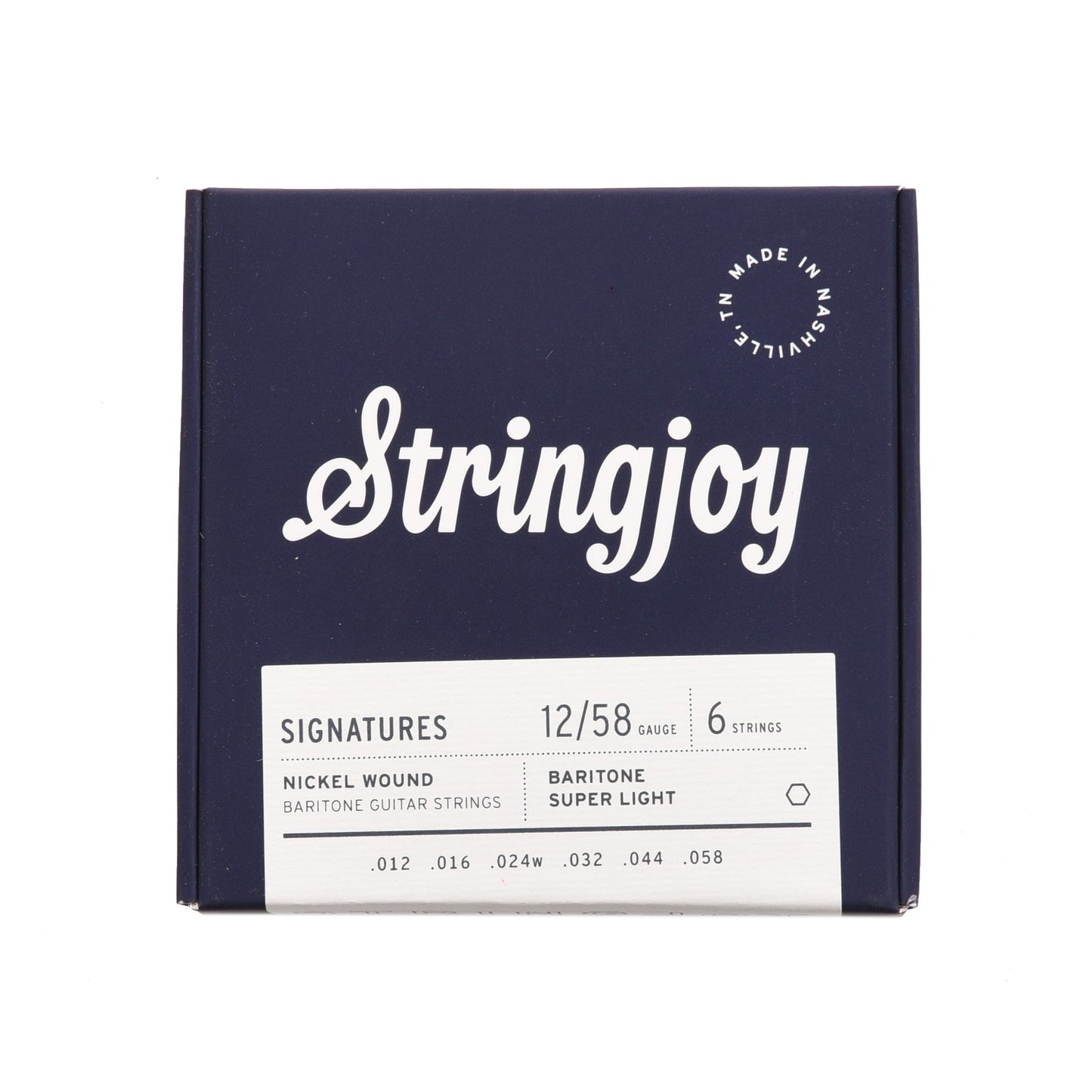 Stringjoy Signatures Baritone Balanced Super Light Gauge 12-58 Nickel Wound Electric Guitar Strings Accessories / Strings / Guitar Strings