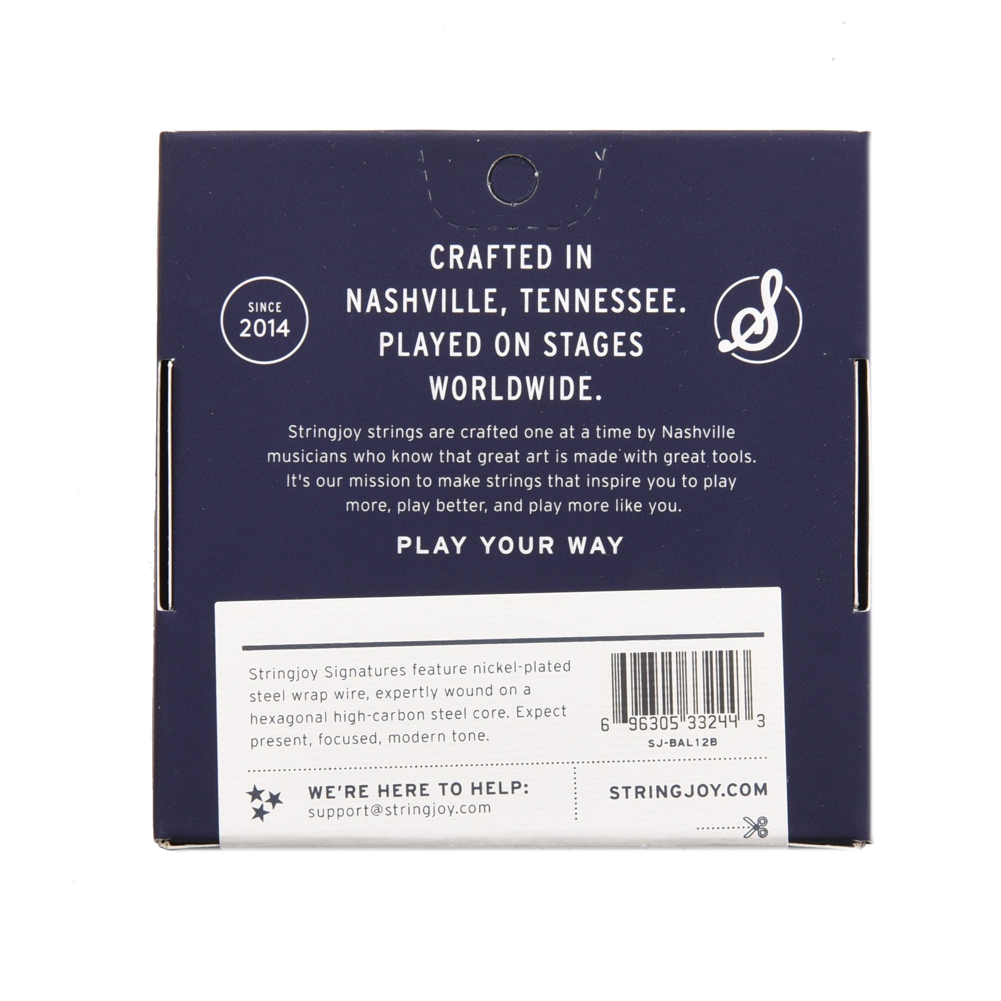 Stringjoy Signatures Baritone Balanced Super Light Gauge 12-58 Nickel Wound Electric Guitar Strings Accessories / Strings / Guitar Strings