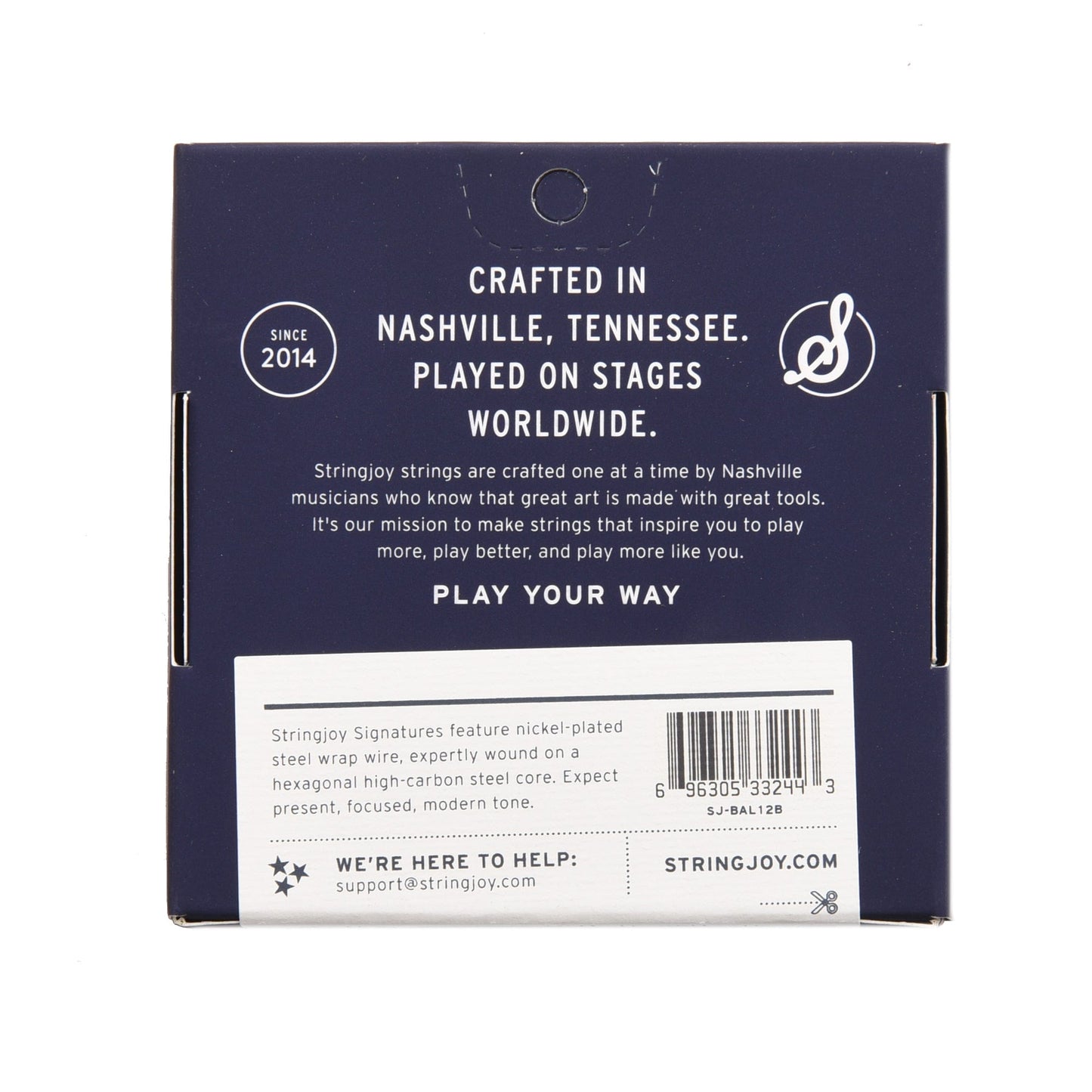 Stringjoy Signatures Baritone Balanced Super Light Gauge 12-58 Nickel Wound Electric Guitar Strings Accessories / Strings / Guitar Strings