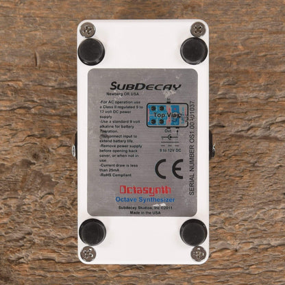 Subdecay Octasynth Octave Synthesizer Effects and Pedals / Octave and Pitch