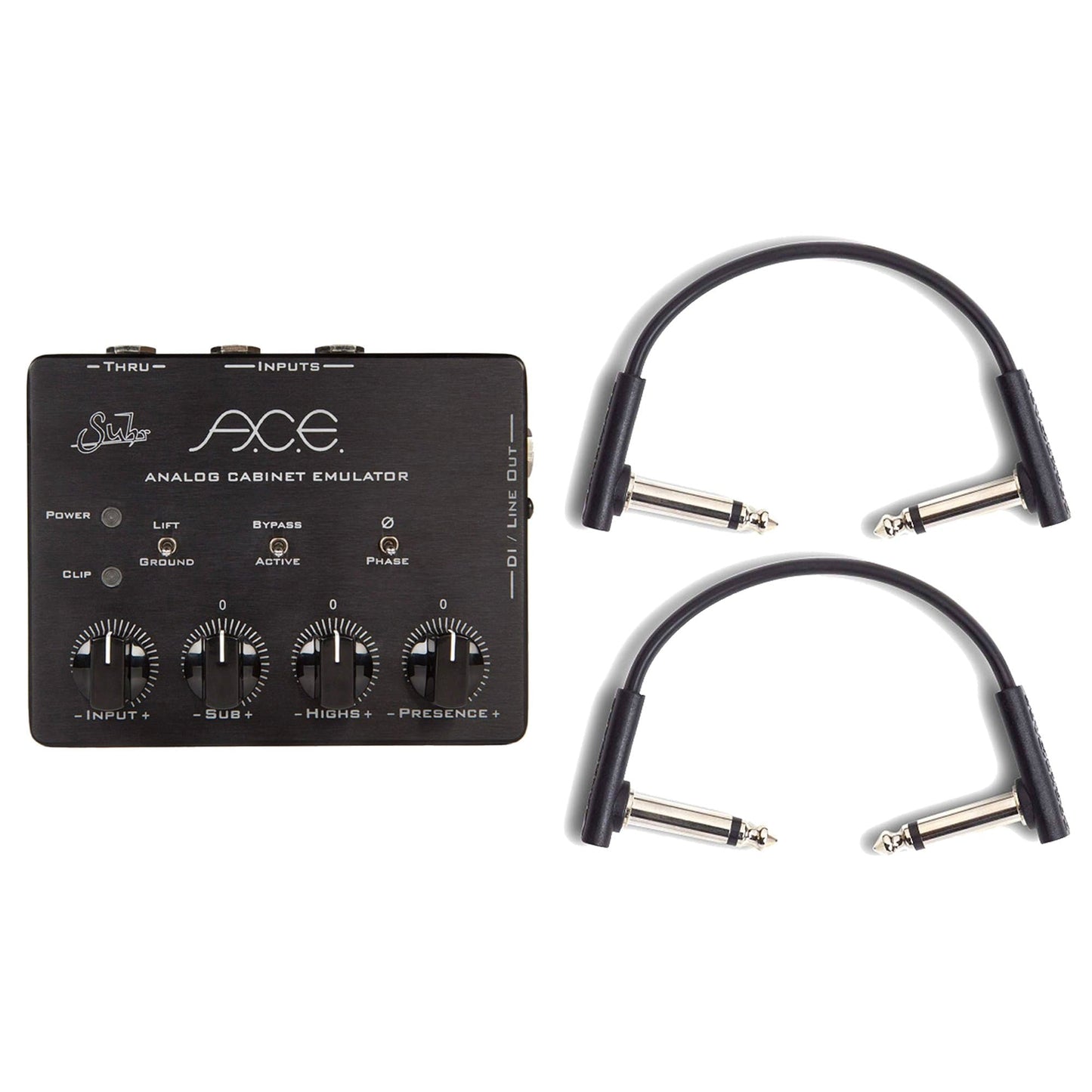 Suhr A.C.E Analog Cabinet Emulator w/RockBoard Flat Patch Cables Bundle Effects and Pedals / Amp Modeling