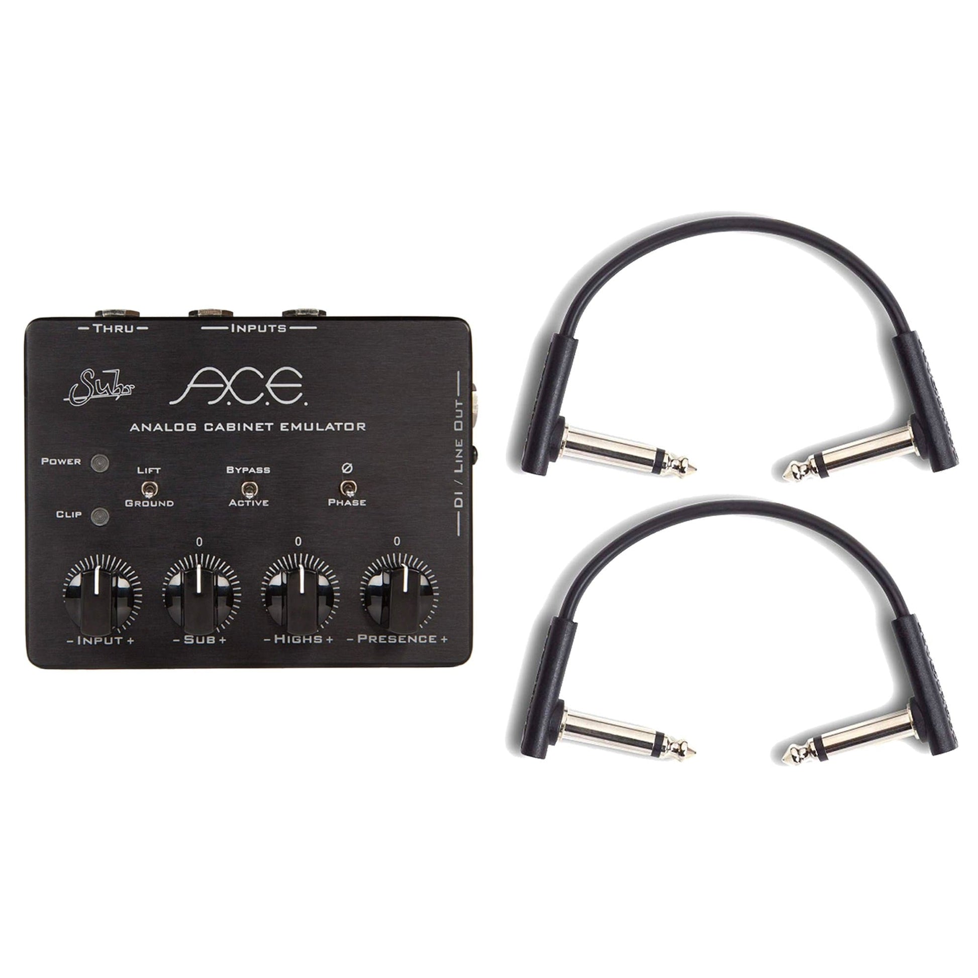 Suhr A.C.E Analog Cabinet Emulator w/RockBoard Flat Patch Cables Bundle Effects and Pedals / Amp Modeling