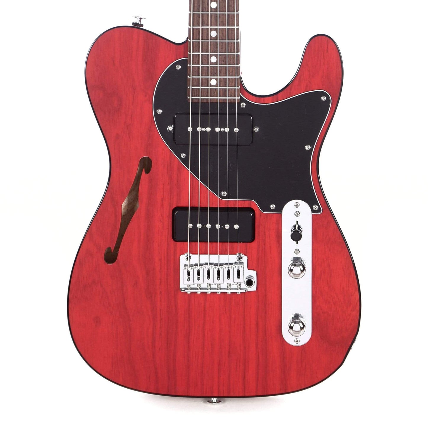 Suhr Classic T Swamp Ash Double Bound Trans Red Roasted Maple Neck w/Black S90 Pickups Electric Guitars / Semi-Hollow