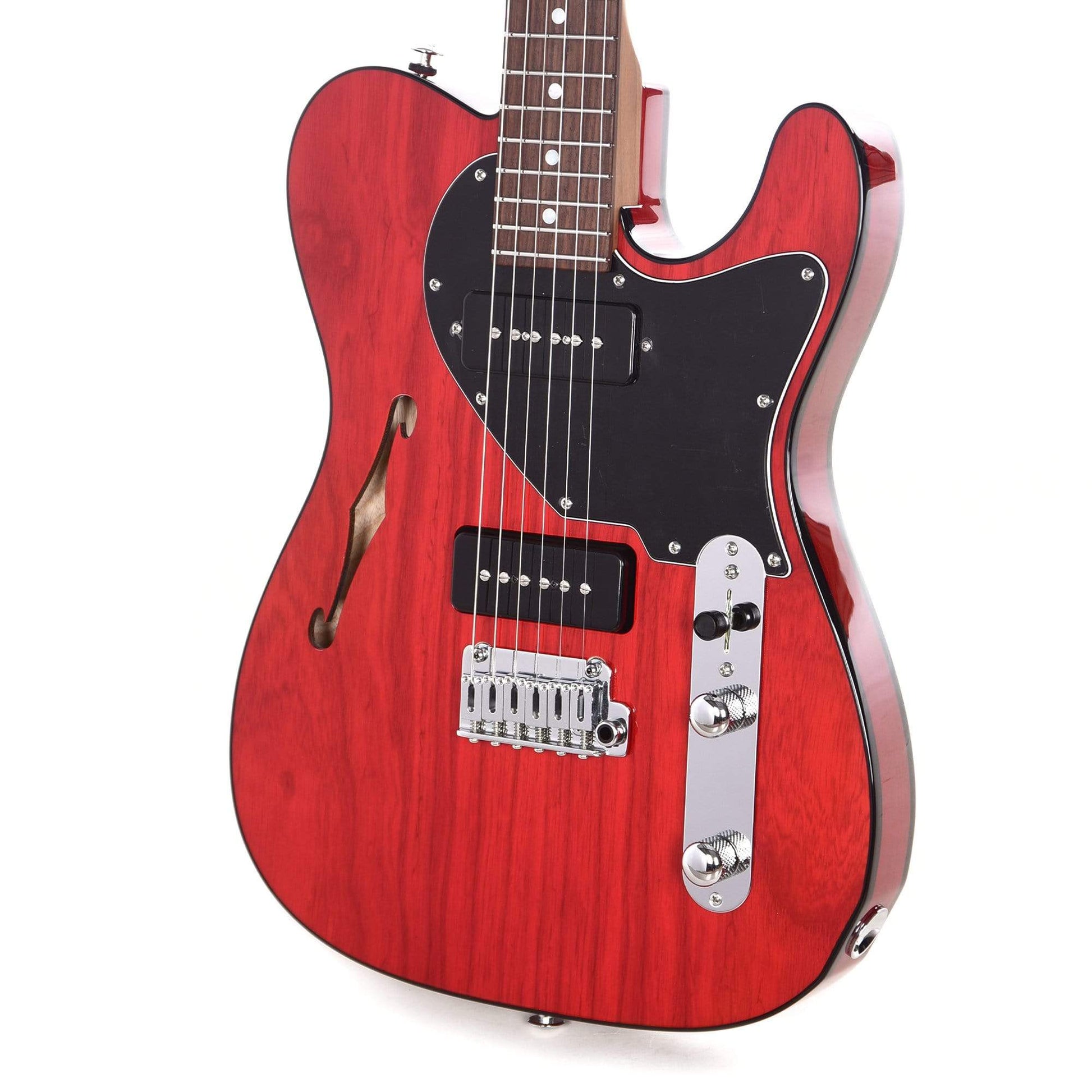 Suhr Classic T Swamp Ash Double Bound Trans Red Roasted Maple Neck w/Black S90 Pickups Electric Guitars / Semi-Hollow