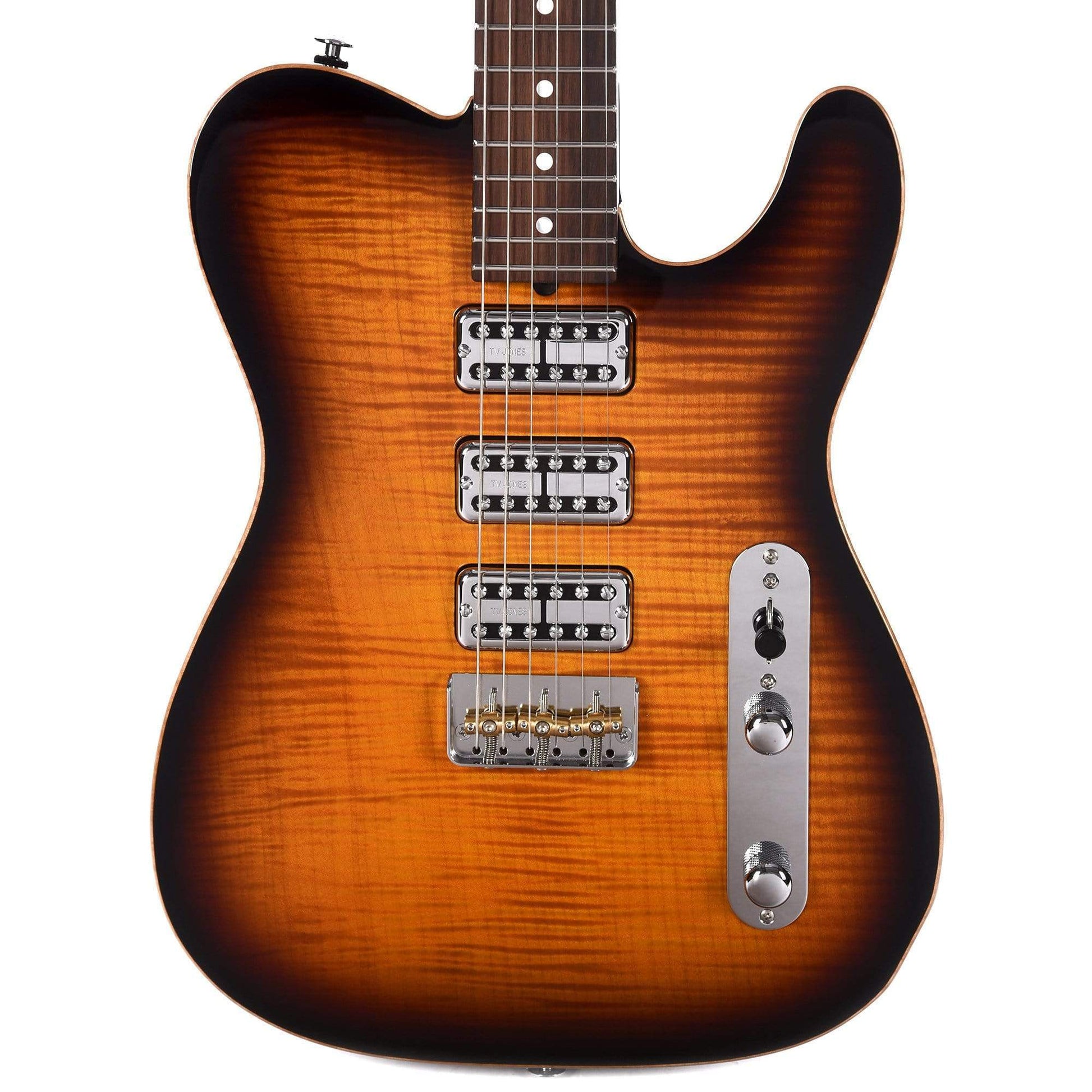 Suhr Custom Classic T One-Piece Maple Top & Back 2-Tone Sunburst w/TV Jones Pickups Electric Guitars / Solid Body