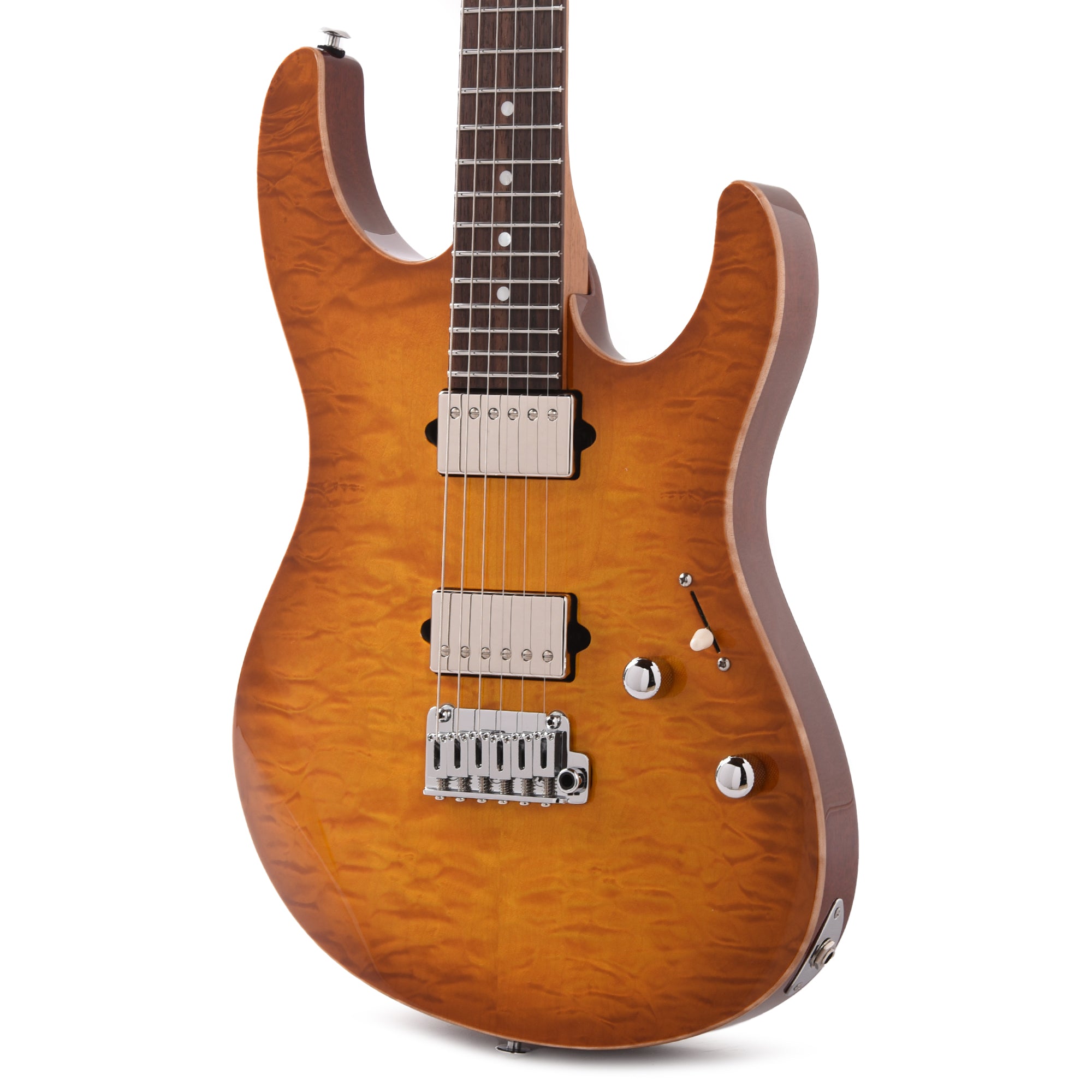 Suhr Custom Modern HH Quilted Maple/Mahogany Tea Burst – Chicago
