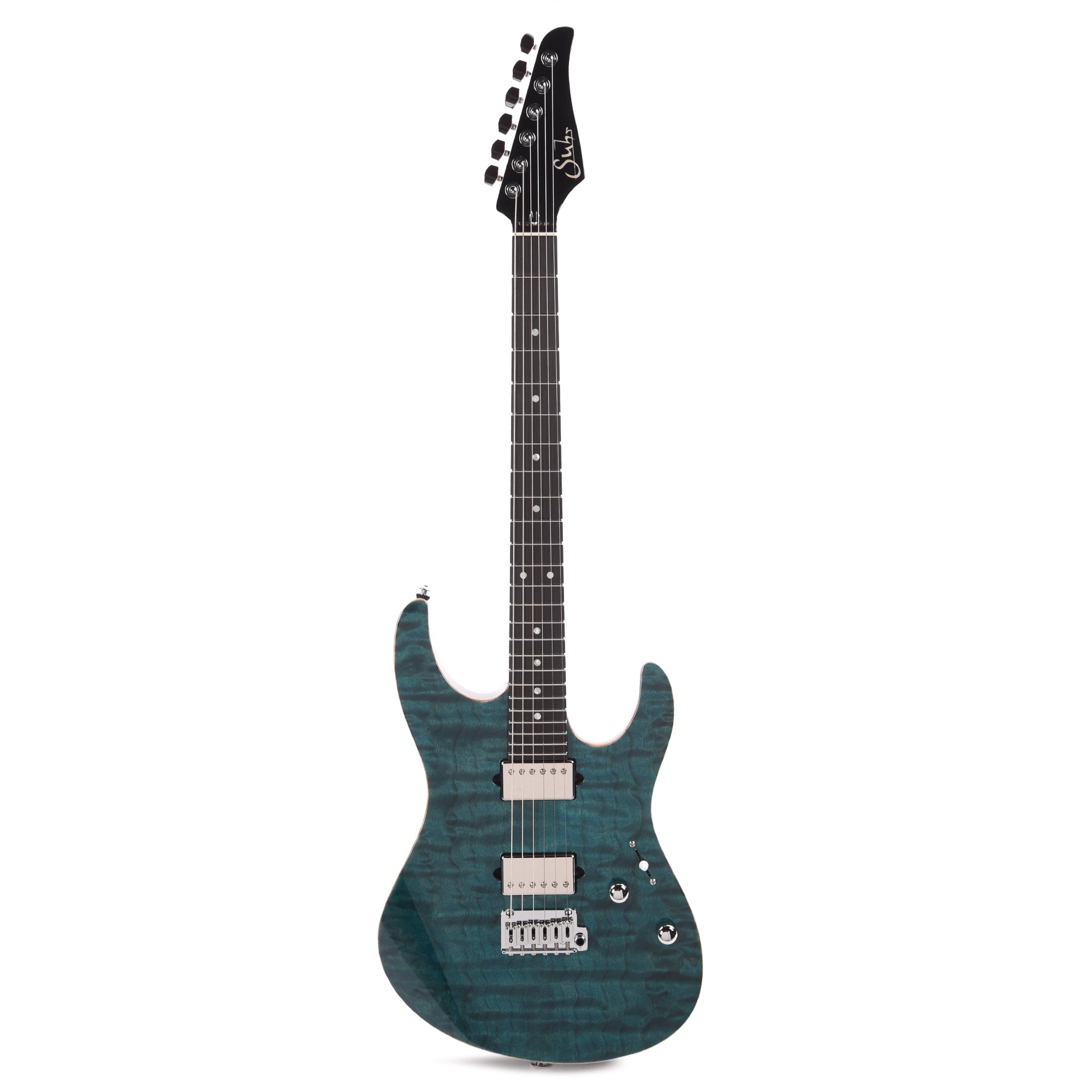 Suhr Custom Modern HH Quilted Maple/Mahogany Transparent Teal Electric Guitars / Solid Body