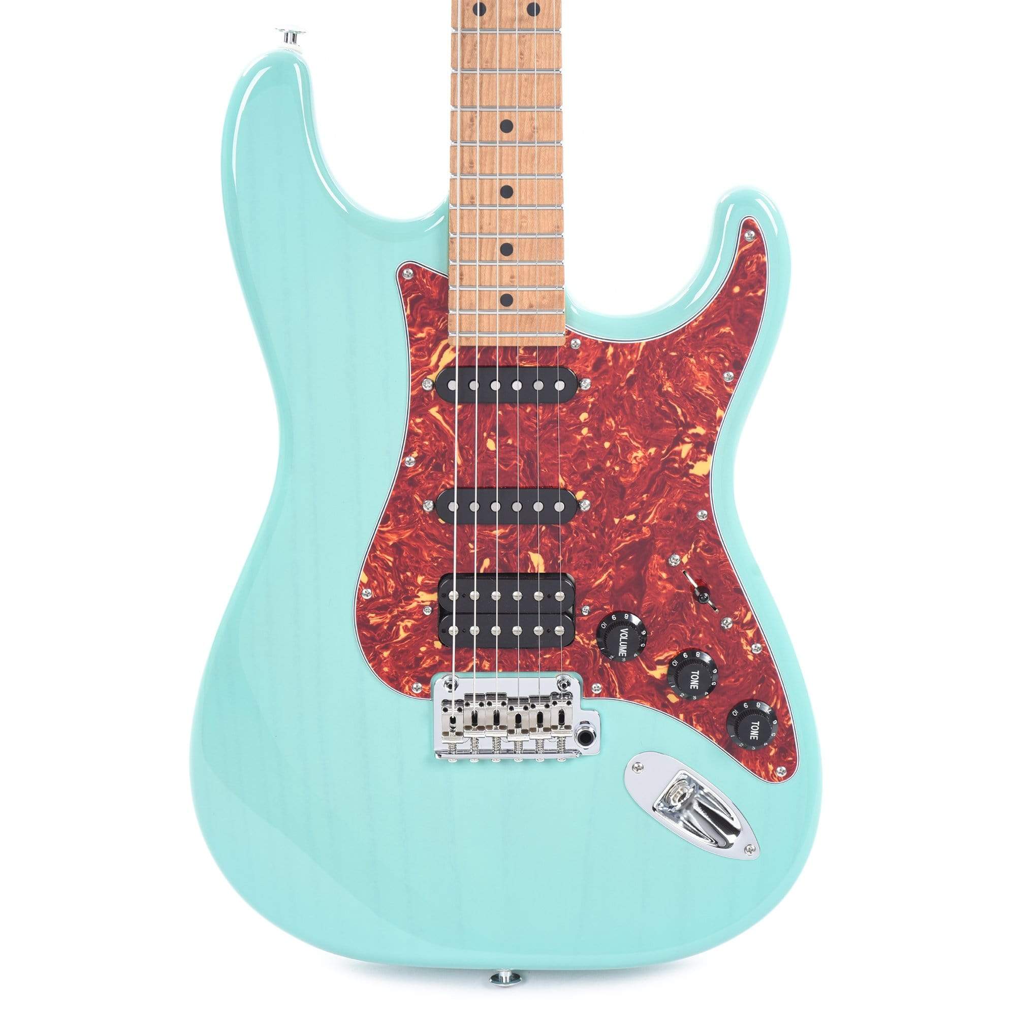 Suhr Limited Edition Classic S Paulownia HSS Trans Seafoam Green w/AAA Roasted Birdseye Neck Electric Guitars / Solid Body