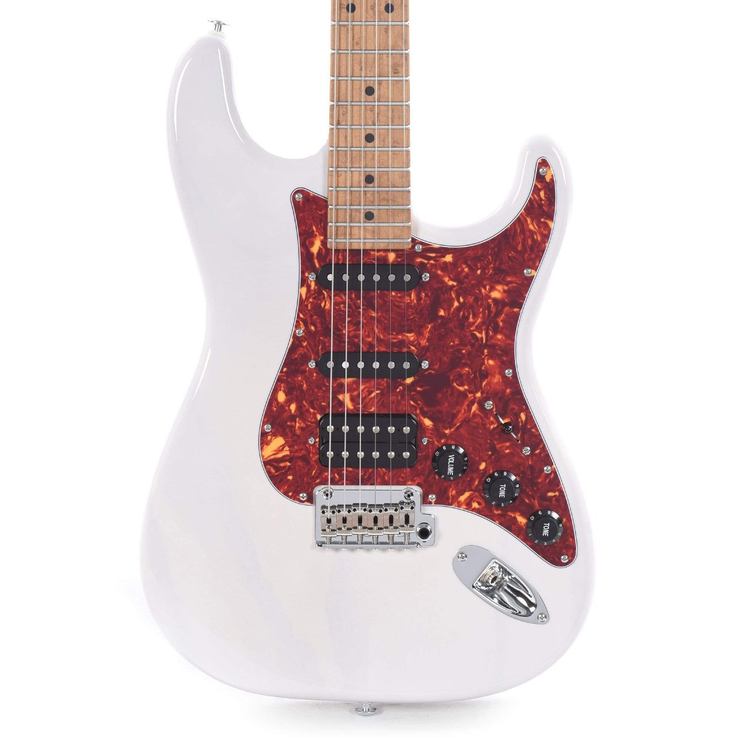 Suhr Limited Edition Classic S Paulownia HSS Trans White w/AAA Roasted Birdseye Neck Electric Guitars / Solid Body