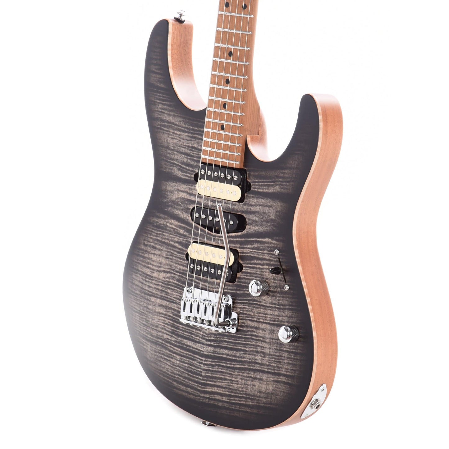 Suhr Limited Edition Modern Satin Flame HSH Trans Charcoal Burst Electric Guitars / Solid Body