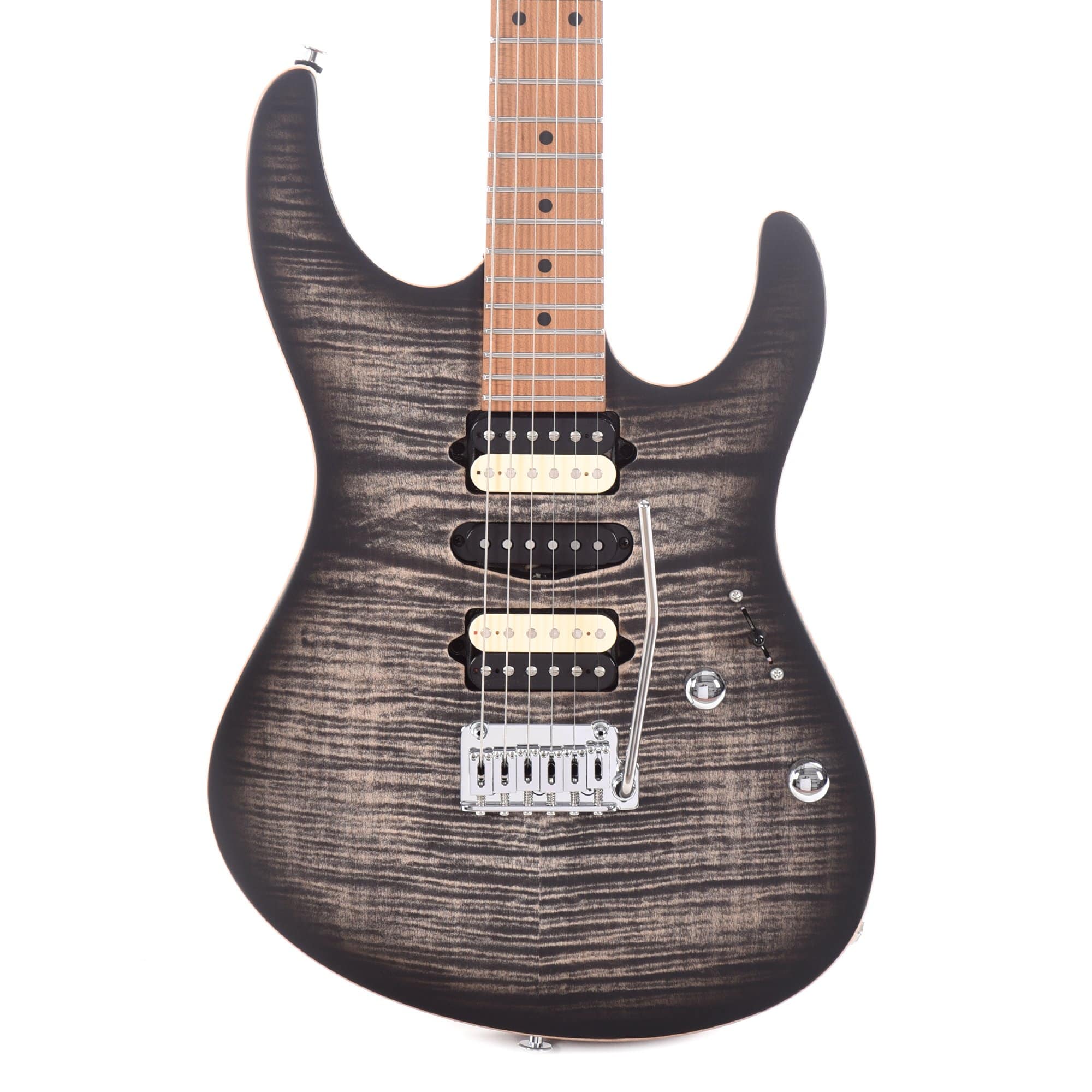 Suhr Limited Edition Modern Satin Flame HSH Trans Charcoal Burst Electric Guitars / Solid Body