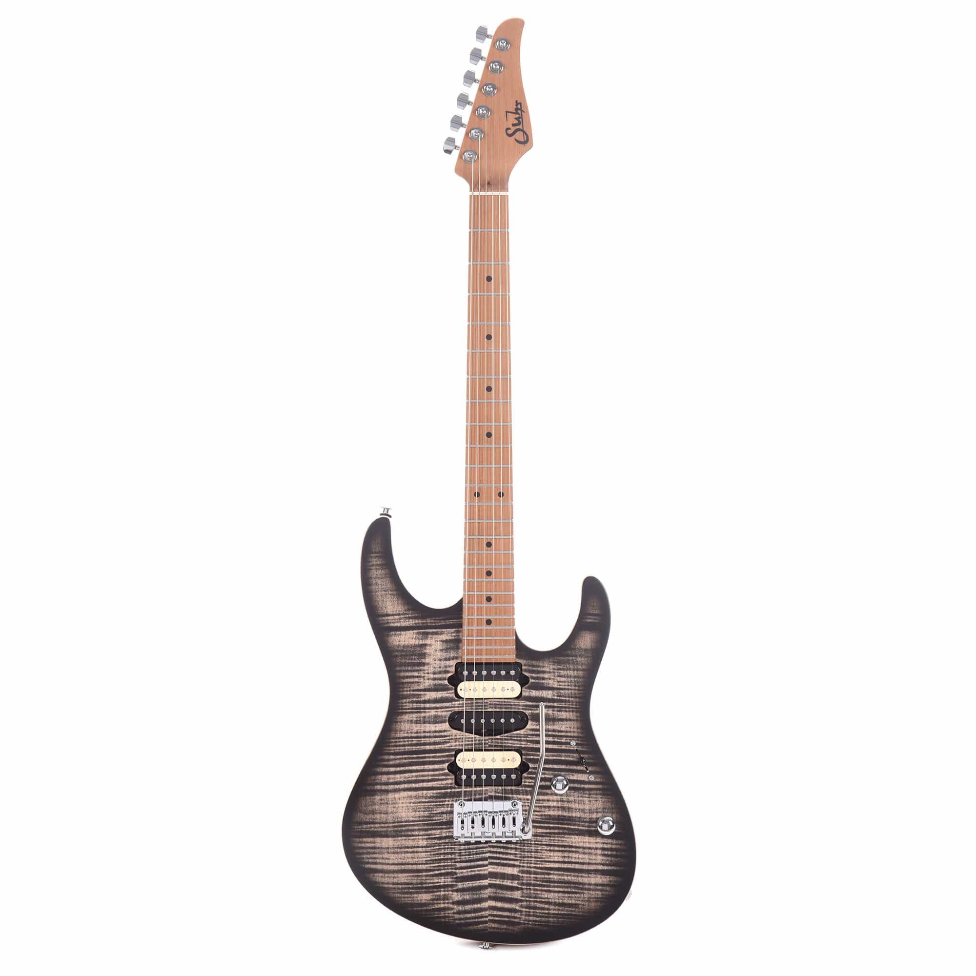 Suhr Limited Edition Modern Satin Flame HSH Trans Charcoal Burst Electric Guitars / Solid Body