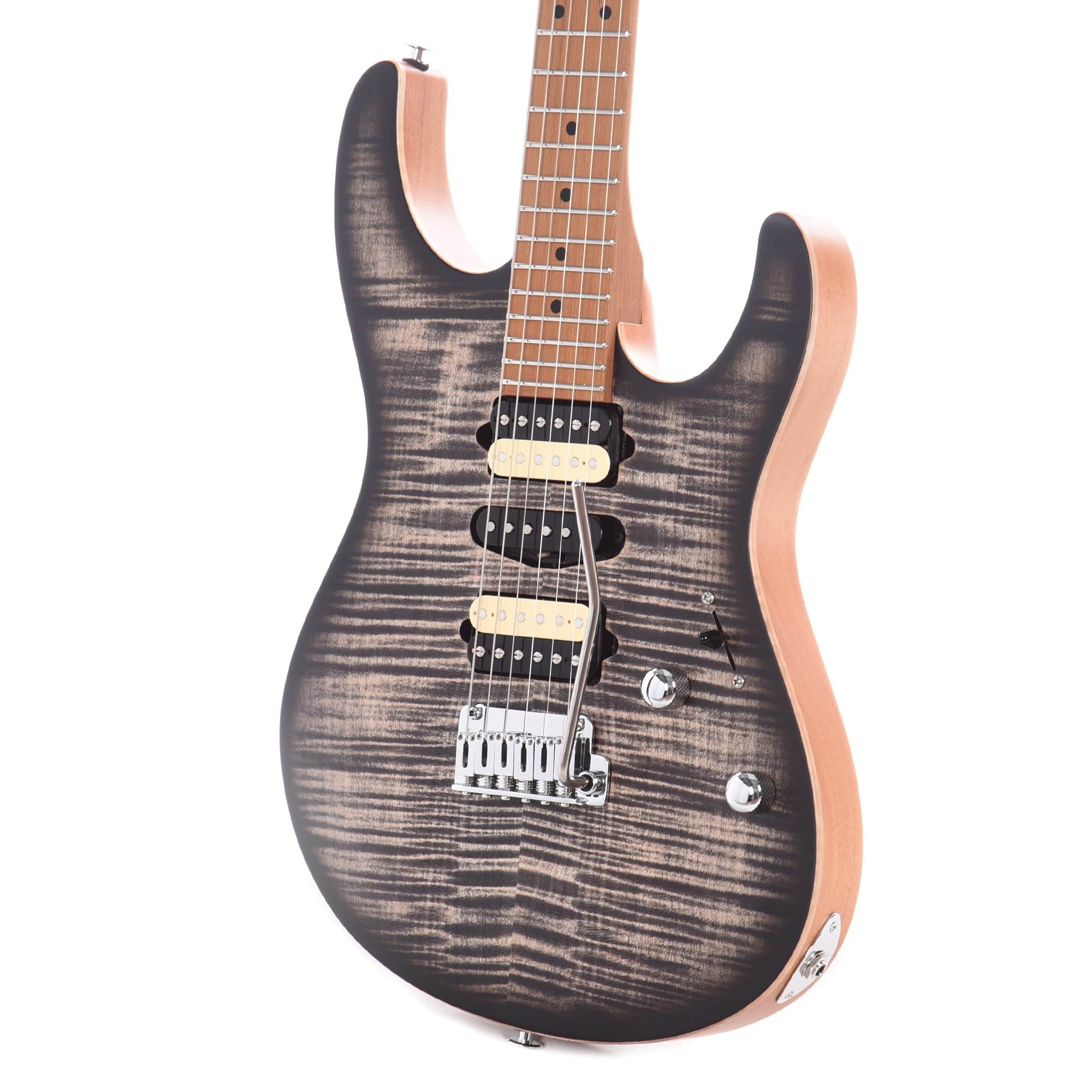 Suhr Limited Edition Modern Satin Flame HSH Trans Charcoal Burst Electric Guitars / Solid Body