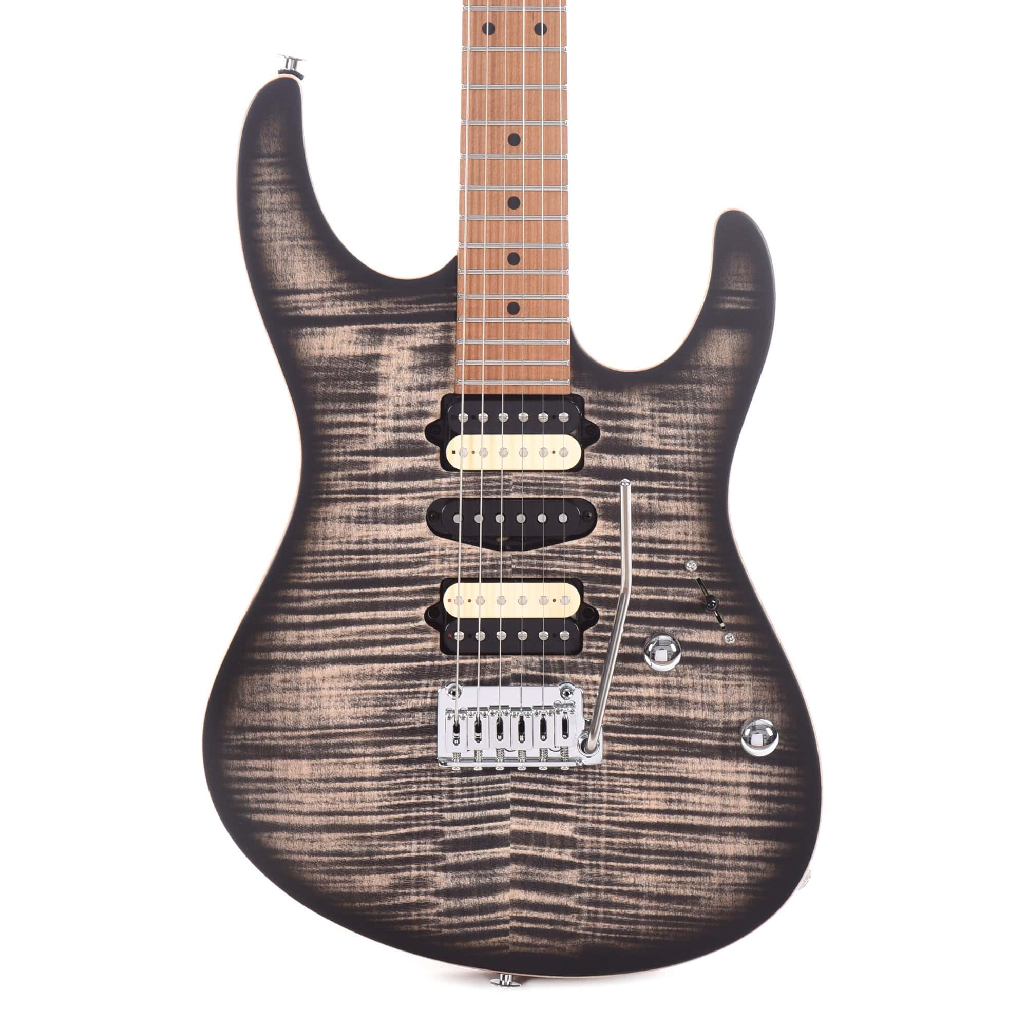 Suhr Limited Edition Modern Satin Flame HSH Trans Charcoal Burst Electric Guitars / Solid Body