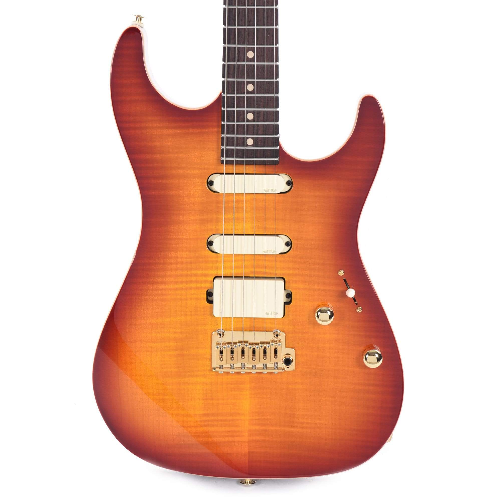 Suhr Limited Edition Standard Legacy EMG HSS Aged Cherry Burst Okoume/Curly Maple Electric Guitars / Solid Body