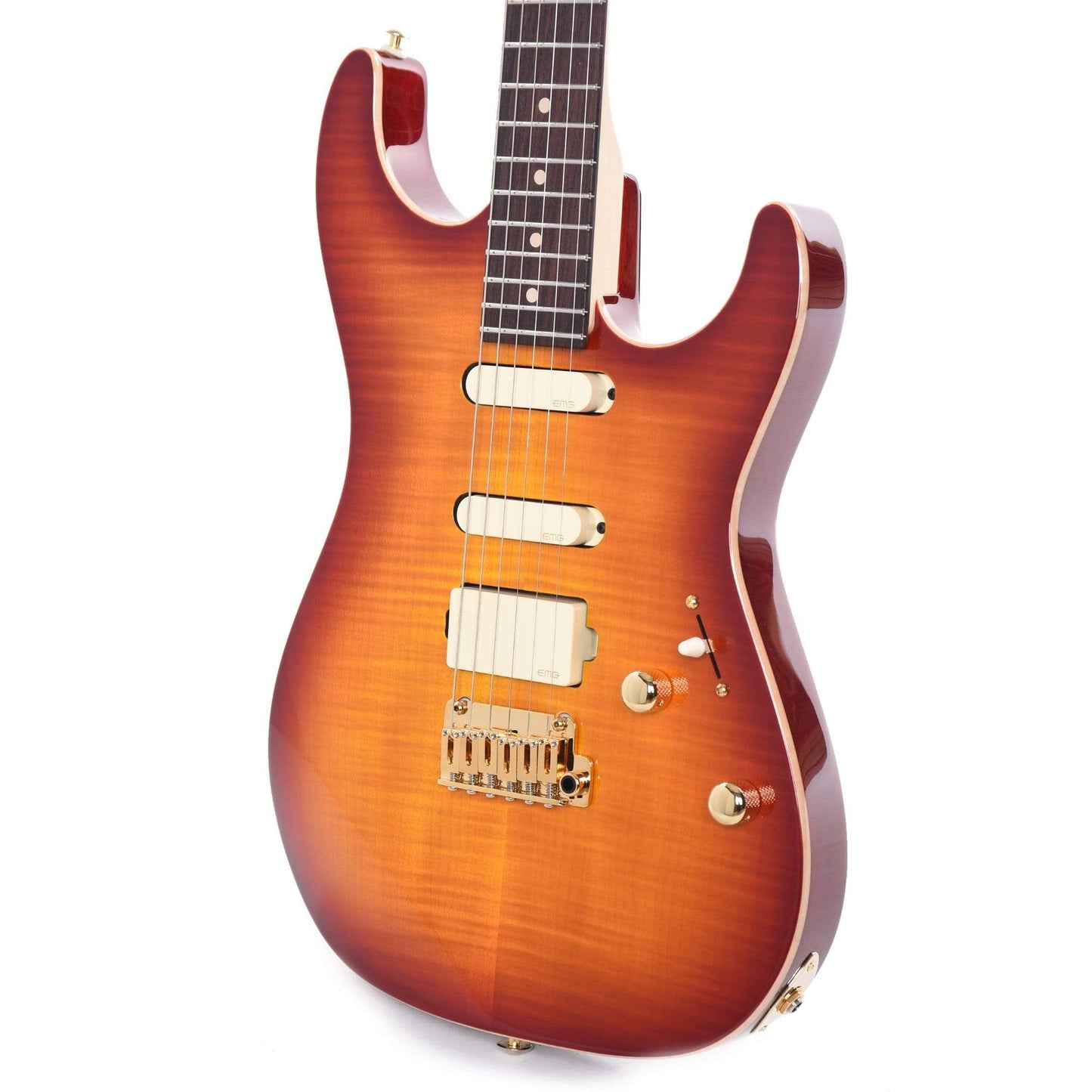 Suhr Limited Edition Standard Legacy EMG HSS Aged Cherry Burst Okoume/Curly Maple Electric Guitars / Solid Body