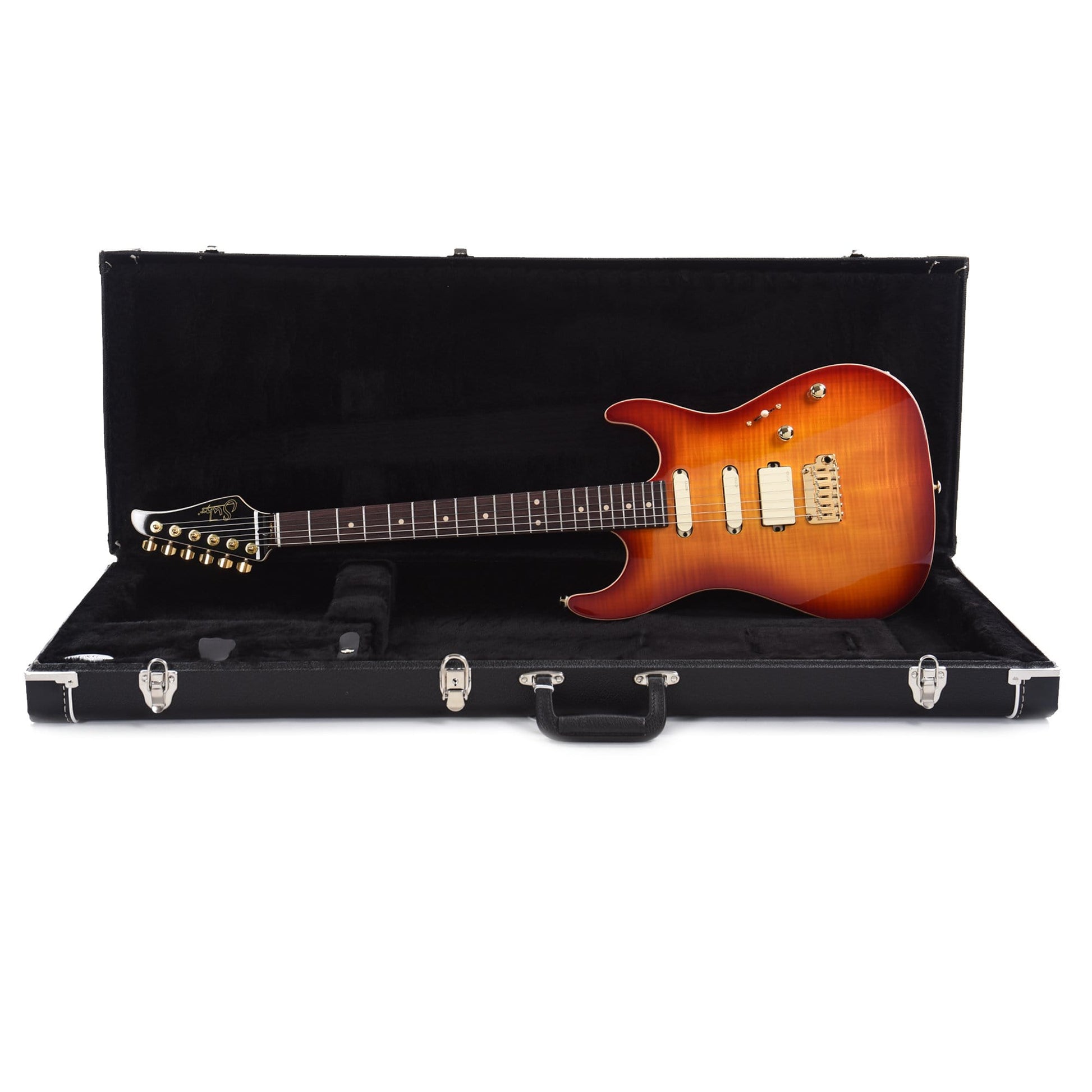 Suhr Limited Edition Standard Legacy EMG HSS Aged Cherry Burst Okoume/Curly Maple Electric Guitars / Solid Body