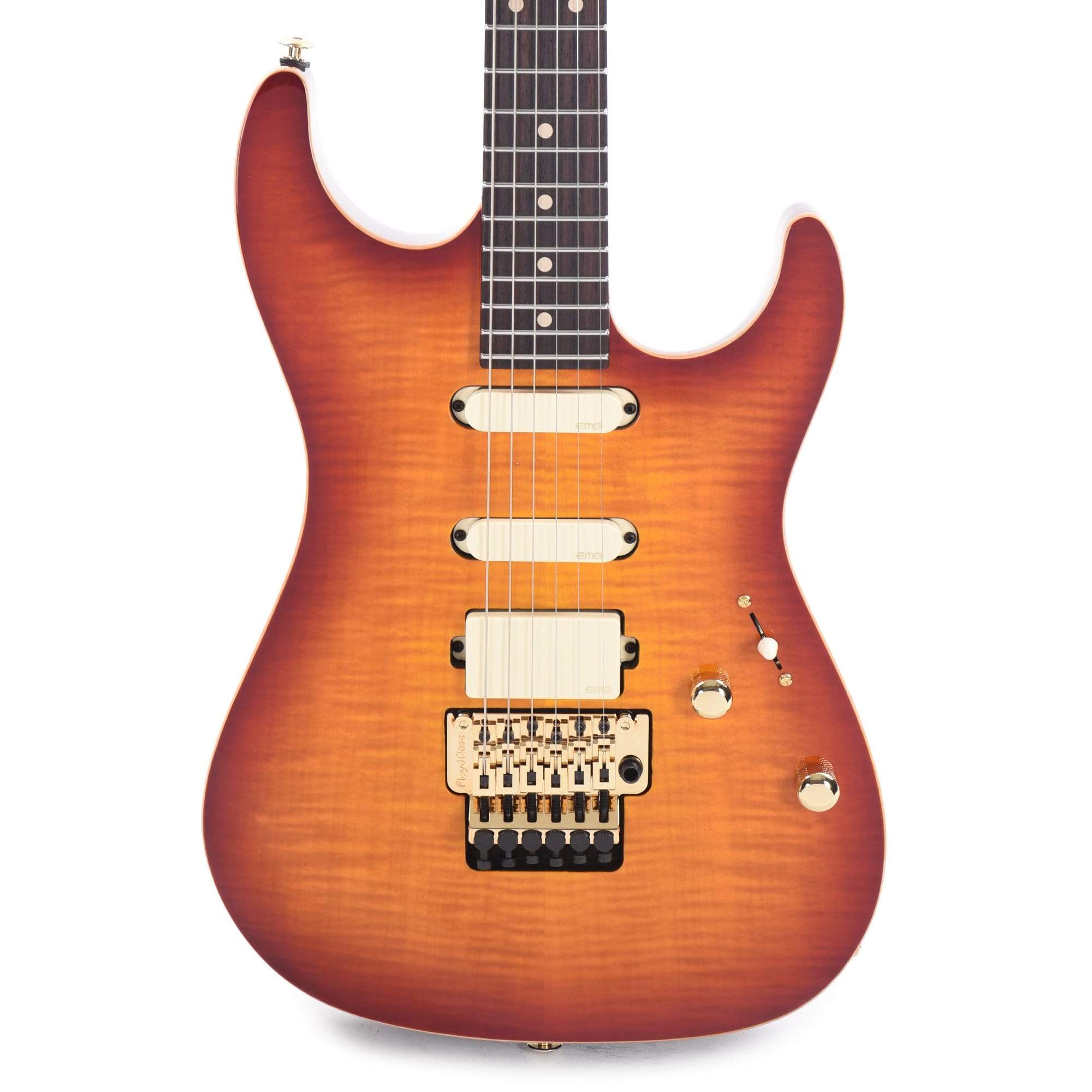 Suhr Limited Edition Standard Legacy EMG HSS Aged Cherry Burst Okoume/Curly Maple w/Original Floyd Rose Electric Guitars / Solid Body