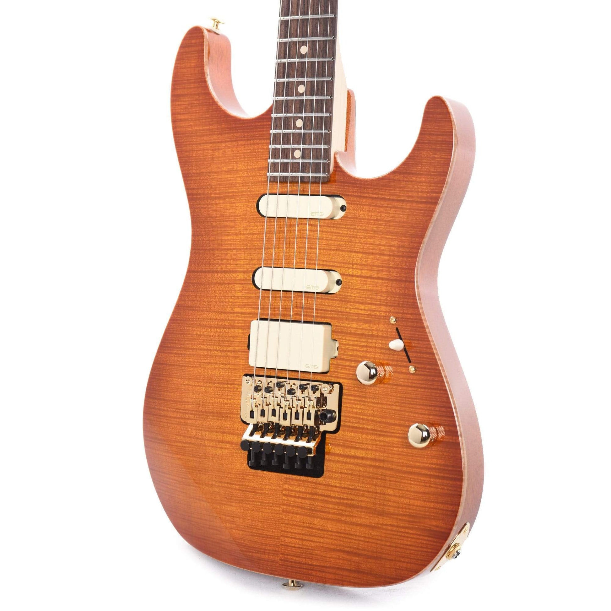 Suhr Limited Edition Standard Legacy EMG HSS Suhr Burst Okoume/Curly Maple w/Original Floyd Rose Electric Guitars / Solid Body